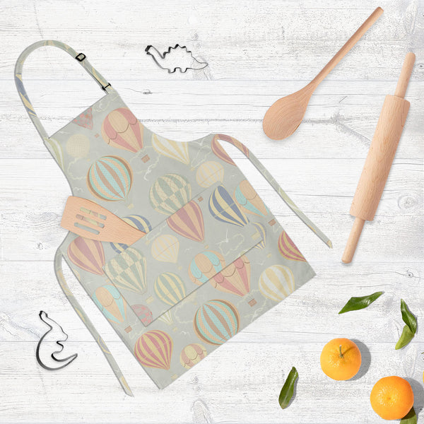Air Balloons Apron | Adjustable, Free Size & Waist Tiebacks-Aprons Neck to Knee-APR_NK_KN-IC 5007207 IC 5007207, Ancient, Art and Paintings, Automobiles, Birds, Drawing, Festivals, Festivals and Occasions, Festive, Historical, Illustrations, Medieval, Paintings, Patterns, Retro, Signs, Signs and Symbols, Sports, Stripes, Transportation, Travel, Vehicles, Vintage, air, balloons, full-length, neck, to, knee, apron, poly-cotton, fabric, adjustable, buckle, waist, tiebacks, hot, balloon, seamless, above, advent