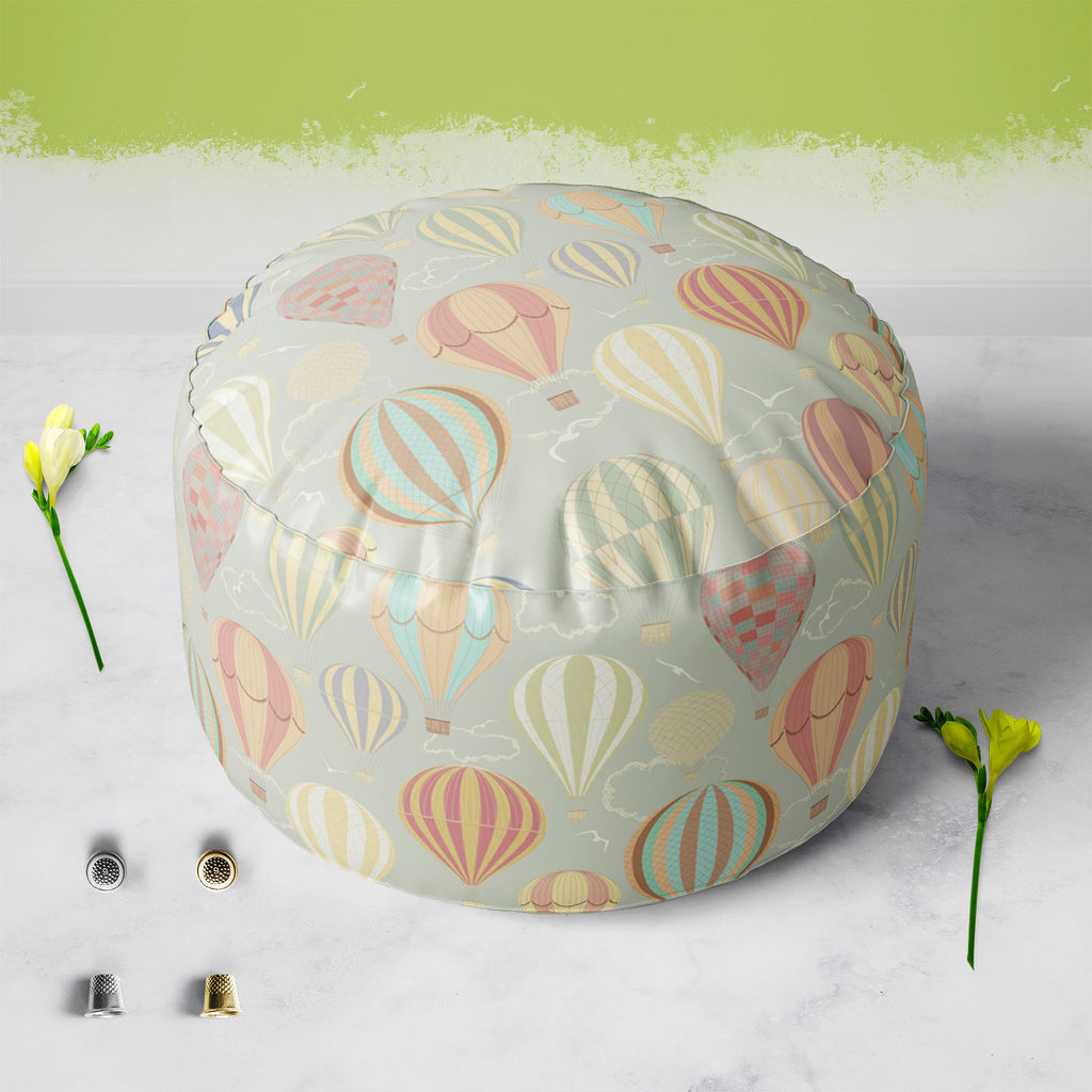 Air Balloons Footstool Footrest Puffy Pouffe Ottoman Bean Bag | Canvas Fabric-Footstools-FST_CB_BN-IC 5007207 IC 5007207, Ancient, Art and Paintings, Automobiles, Birds, Drawing, Festivals, Festivals and Occasions, Festive, Historical, Illustrations, Medieval, Paintings, Patterns, Retro, Signs, Signs and Symbols, Sports, Stripes, Transportation, Travel, Vehicles, Vintage, air, balloons, footstool, footrest, puffy, pouffe, ottoman, bean, bag, canvas, fabric, hot, balloon, seamless, above, adventure, aerial, 