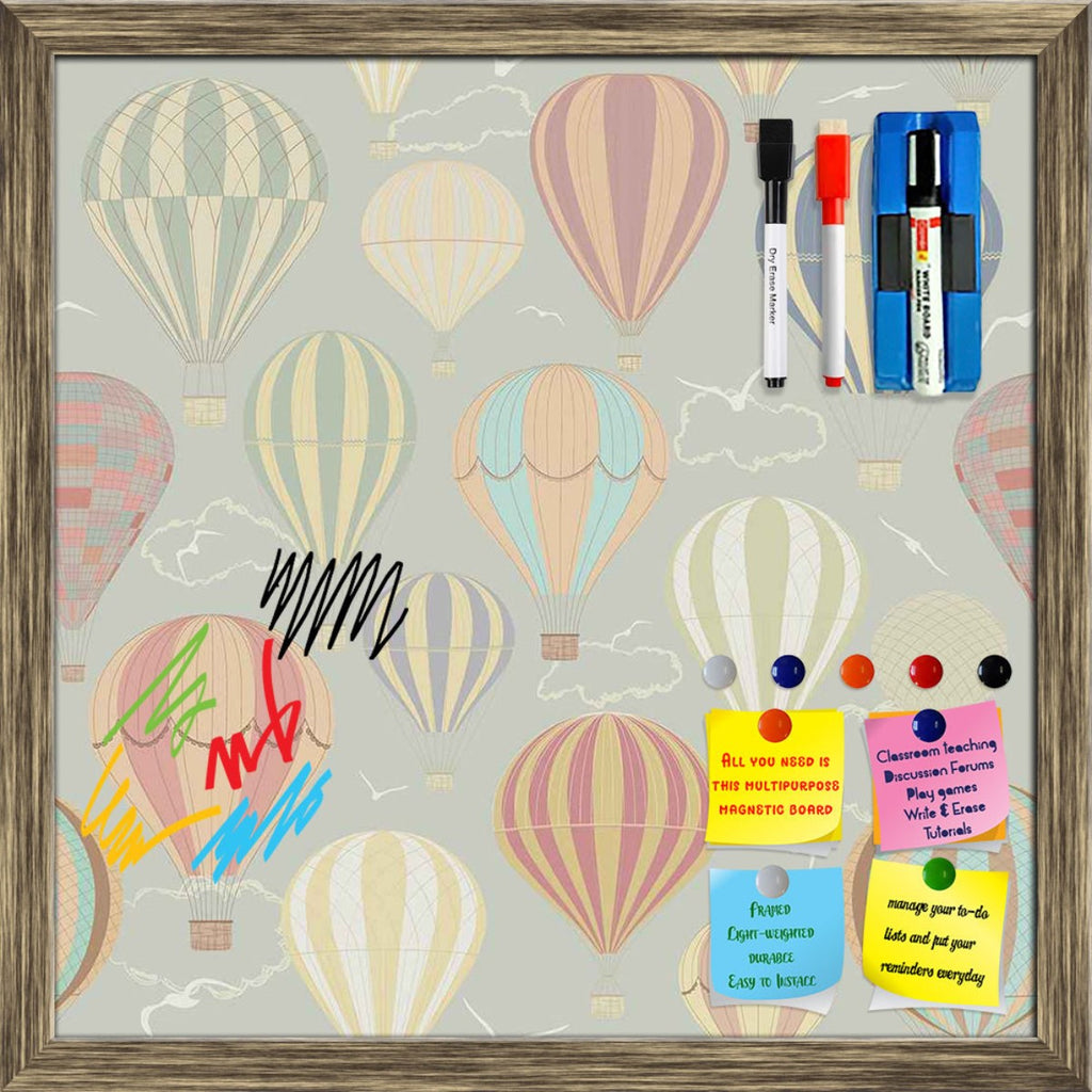 Air Balloons Framed Magnetic Dry Erase Board | Combo with Magnet Buttons & Markers-Magnetic Boards Framed-MGB_FR-IC 5007207 IC 5007207, Ancient, Art and Paintings, Automobiles, Birds, Drawing, Festivals, Festivals and Occasions, Festive, Historical, Illustrations, Medieval, Paintings, Patterns, Retro, Signs, Signs and Symbols, Sports, Stripes, Transportation, Travel, Vehicles, Vintage, air, balloons, framed, magnetic, dry, erase, board, printed, whiteboard, with, 4, magnets, 2, markers, 1, duster, hot, ball