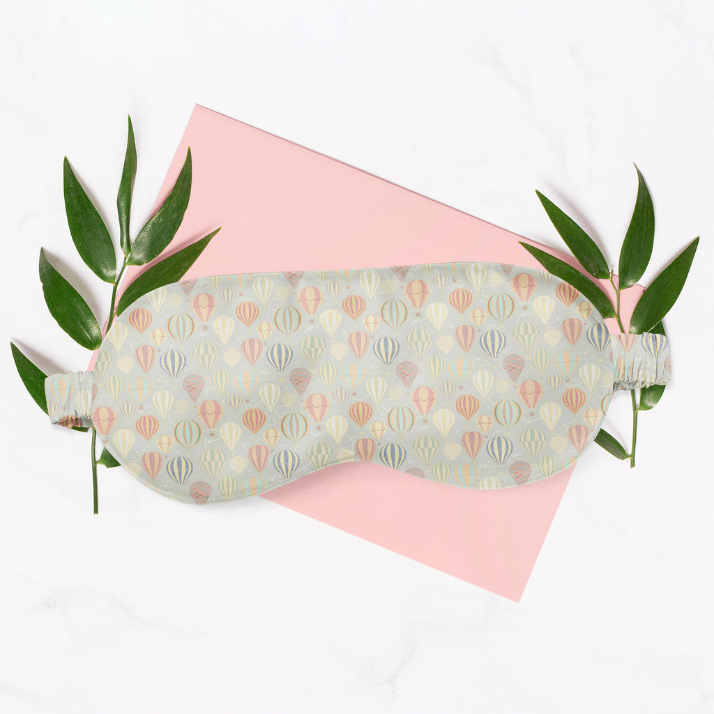 Air Balloons Sleeping Eye Pad Blackout Eye Cover | Soft Anti-Allergic Eco-Friendly Natural Mulberry Silk Fabric - Sleep Masks - ArtzFolio.com