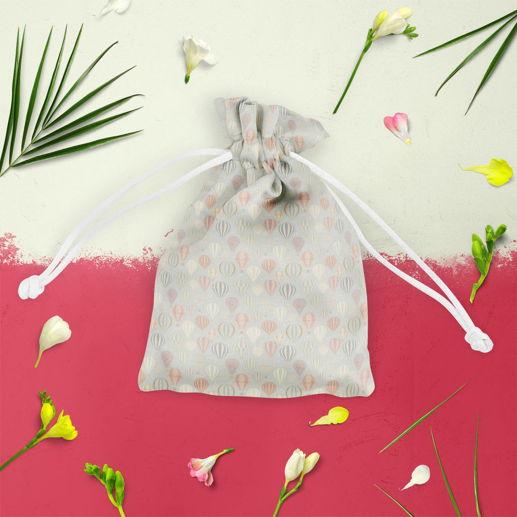 Air Balloons Pouch Wrist Potli Bag | Bag for Weddings & Casual Parties - Drawstring Pouches - ArtzFolio.com