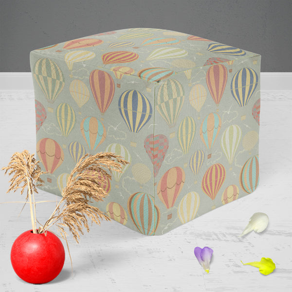 Air Balloons Footstool Footrest Puffy Pouffe Ottoman Bean Bag | Canvas Fabric-Footstools-FST_CB_BN-IC 5007207 IC 5007207, Ancient, Art and Paintings, Automobiles, Birds, Drawing, Festivals, Festivals and Occasions, Festive, Historical, Illustrations, Medieval, Paintings, Patterns, Retro, Signs, Signs and Symbols, Sports, Stripes, Transportation, Travel, Vehicles, Vintage, air, balloons, puffy, pouffe, ottoman, footstool, footrest, bean, bag, canvas, fabric, hot, balloon, seamless, above, adventure, aerial, 