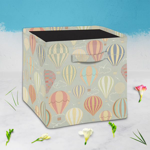 Air Balloons Foldable Open Storage Bin | Organizer Box, Toy Basket, Shelf Box, Laundry Bag | Canvas Fabric-Storage Bins-STR_BI_CB-IC 5007207 IC 5007207, Ancient, Art and Paintings, Automobiles, Birds, Drawing, Festivals, Festivals and Occasions, Festive, Historical, Illustrations, Medieval, Paintings, Patterns, Retro, Signs, Signs and Symbols, Sports, Stripes, Transportation, Travel, Vehicles, Vintage, air, balloons, foldable, open, storage, bin, organizer, box, toy, basket, shelf, laundry, bag, canvas, fab