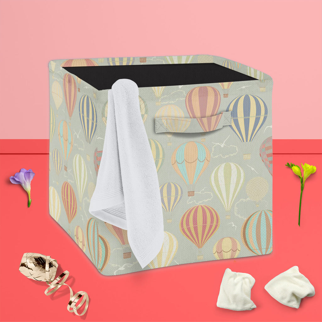 Air Balloons Foldable Open Storage Bin | Organizer Box, Toy Basket, Shelf Box, Laundry Bag | Canvas Fabric-Storage Bins-STR_BI_CB-IC 5007207 IC 5007207, Ancient, Art and Paintings, Automobiles, Birds, Drawing, Festivals, Festivals and Occasions, Festive, Historical, Illustrations, Medieval, Paintings, Patterns, Retro, Signs, Signs and Symbols, Sports, Stripes, Transportation, Travel, Vehicles, Vintage, air, balloons, foldable, open, storage, bin, organizer, box, toy, basket, shelf, laundry, bag, canvas, fab