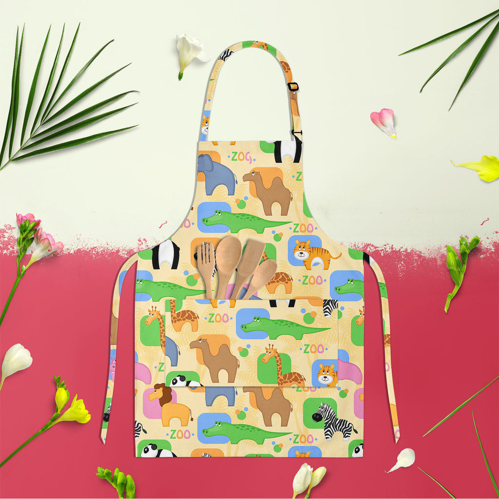 African Animals D1 Apron | Adjustable, Free Size & Waist Tiebacks-Aprons Neck to Knee-APR_NK_KN-IC 5007209 IC 5007209, Abstract Expressionism, Abstracts, African, Animals, Animated Cartoons, Botanical, Caricature, Cartoons, Floral, Flowers, Nature, Patterns, Semi Abstract, d1, apron, adjustable, free, size, waist, tiebacks, funny, abstract, africa, animal, background, camel, cartoon, colorful, crocodile, cute, elephant, giraffe, hippo, life, lion, mammal, material, palm, panda, pattern, repeated, river, sea