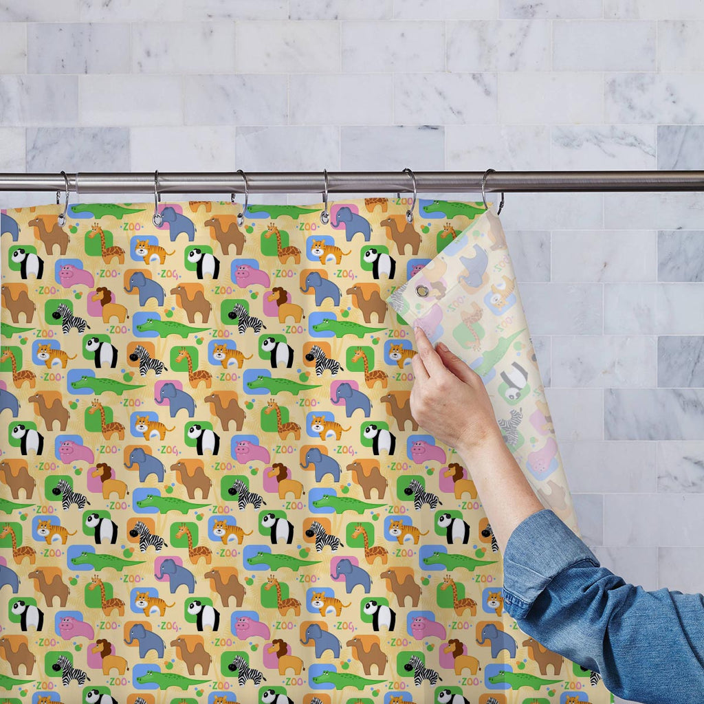 African Animals Washable Waterproof Shower Curtain - Shower Curtains - ArtzFolio.com
