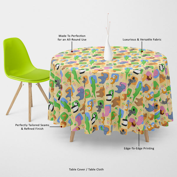 African Animals Table Cloth Cover-Table Covers-CVR_TB_RD-IC 5007209 IC 5007209, Abstract Expressionism, Abstracts, African, Animals, Animated Cartoons, Botanical, Caricature, Cartoons, Floral, Flowers, Nature, Patterns, Semi Abstract, table, cloth, cover, canvas, fabric, funny, abstract, africa, animal, background, camel, cartoon, colorful, crocodile, cute, elephant, giraffe, hippo, life, lion, mammal, material, palm, panda, pattern, repeated, river, seamless, textile, tiger, tile, wallpaper, wild, zebra, z