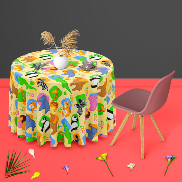 African Animals D1 Table Cloth Cover-Table Covers-CVR_TB_RD-IC 5007209 IC 5007209, Abstract Expressionism, Abstracts, African, Animals, Animated Cartoons, Botanical, Caricature, Cartoons, Floral, Flowers, Nature, Patterns, Semi Abstract, d1, table, cloth, cover, for, dining, center, cotton, canvas, fabric, funny, abstract, africa, animal, background, camel, cartoon, colorful, crocodile, cute, elephant, giraffe, hippo, life, lion, mammal, material, palm, panda, pattern, repeated, river, seamless, textile, ti