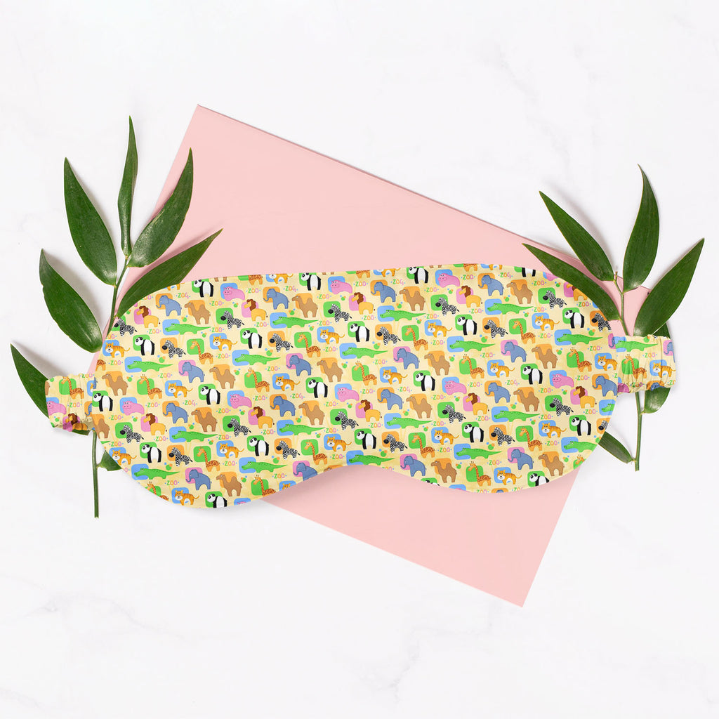 African Animals Sleeping Eye Pad Blackout Eye Cover | Soft Anti-Allergic Eco-Friendly Natural Mulberry Silk Fabric - Sleep Masks - ArtzFolio.com