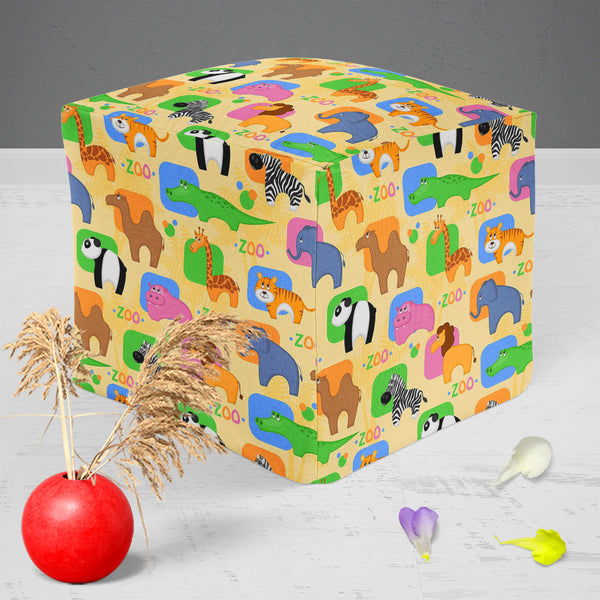 African Animals D1 Footstool Footrest Puffy Pouffe Ottoman Bean Bag | Canvas Fabric-Footstools-FST_CB_BN-IC 5007209 IC 5007209, Abstract Expressionism, Abstracts, African, Animals, Animated Cartoons, Botanical, Caricature, Cartoons, Floral, Flowers, Nature, Patterns, Semi Abstract, d1, puffy, pouffe, ottoman, footstool, footrest, bean, bag, canvas, fabric, funny, abstract, africa, animal, background, camel, cartoon, colorful, crocodile, cute, elephant, giraffe, hippo, life, lion, mammal, material, palm, pan