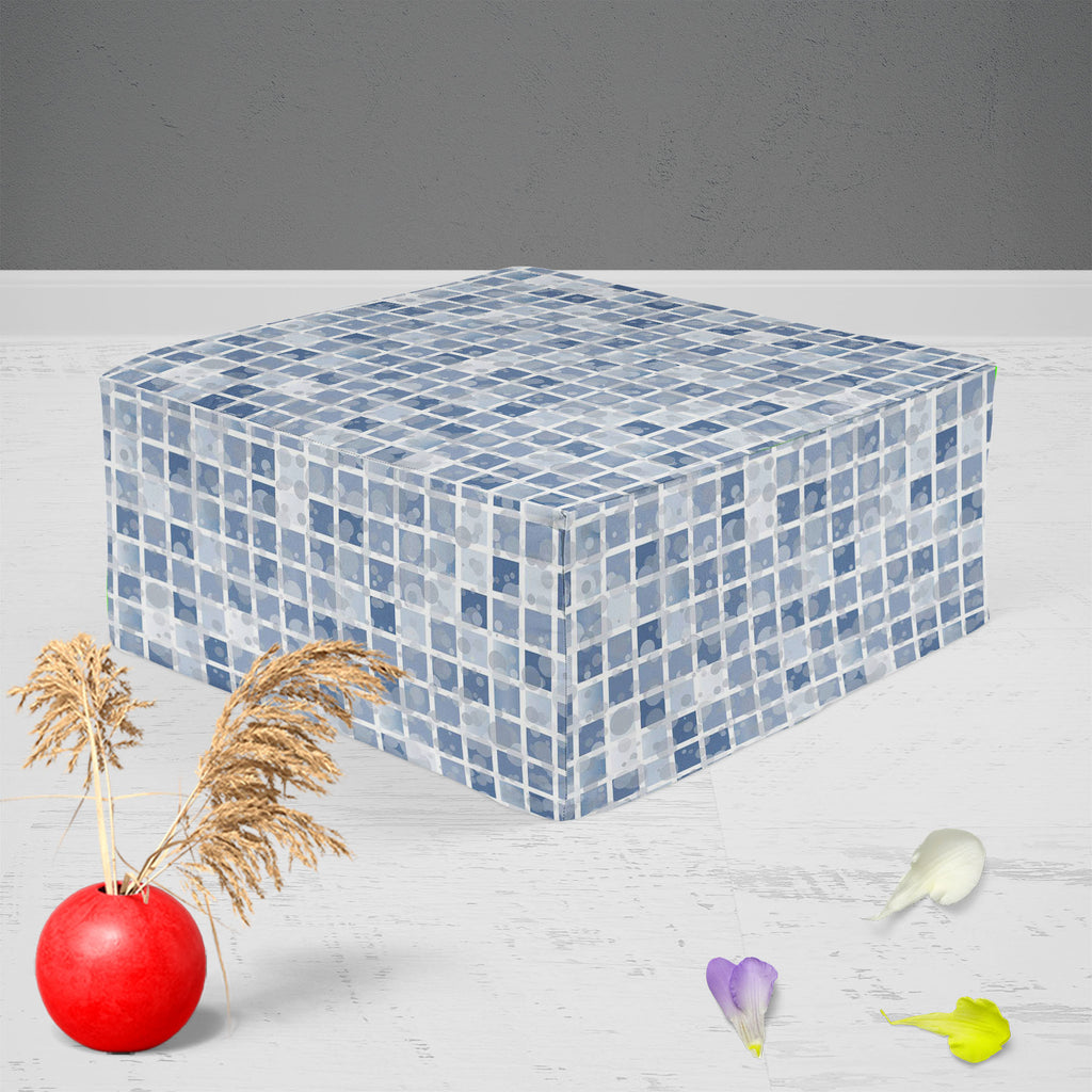 Brown Tiles Footstool Footrest Puffy Pouffe Ottoman Bean Bag | Canvas Fabric-Footstools-FST_CB_BN-IC 5007210 IC 5007210, Abstract Expressionism, Abstracts, Ancient, Architecture, Check, Circle, Decorative, Geometric, Geometric Abstraction, Grid Art, Historical, Marble, Marble and Stone, Medieval, Modern Art, Patterns, Retro, Semi Abstract, Vintage, brown, tiles, footstool, footrest, puffy, pouffe, ottoman, bean, bag, canvas, fabric, abstract, background, bathroom, beautiful, block, blue, checks, closeup, co