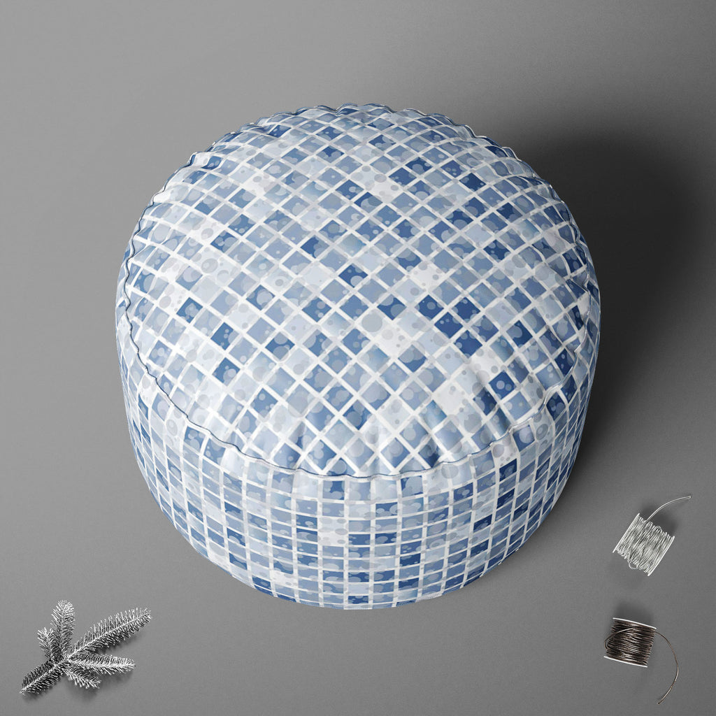 Brown Tiles Footstool Footrest Puffy Pouffe Ottoman Bean Bag | Canvas Fabric-Footstools-FST_CB_BN-IC 5007210 IC 5007210, Abstract Expressionism, Abstracts, Ancient, Architecture, Check, Circle, Decorative, Geometric, Geometric Abstraction, Grid Art, Historical, Marble, Marble and Stone, Medieval, Modern Art, Patterns, Retro, Semi Abstract, Vintage, brown, tiles, footstool, footrest, puffy, pouffe, ottoman, bean, bag, canvas, fabric, abstract, background, bathroom, beautiful, block, blue, checks, closeup, co