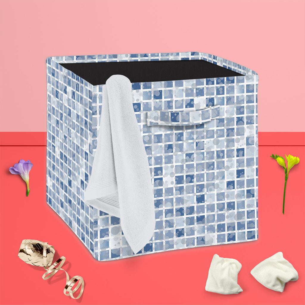 Brown Tiles Foldable Open Storage Bin | Organizer Box, Toy Basket, Shelf Box, Laundry Bag | Canvas Fabric-Storage Bins-STR_BI_CB-IC 5007210 IC 5007210, Abstract Expressionism, Abstracts, Ancient, Architecture, Check, Circle, Decorative, Geometric, Geometric Abstraction, Grid Art, Historical, Marble, Marble and Stone, Medieval, Modern Art, Patterns, Retro, Semi Abstract, Vintage, brown, tiles, foldable, open, storage, bin, organizer, box, toy, basket, shelf, laundry, bag, canvas, fabric, abstract, background