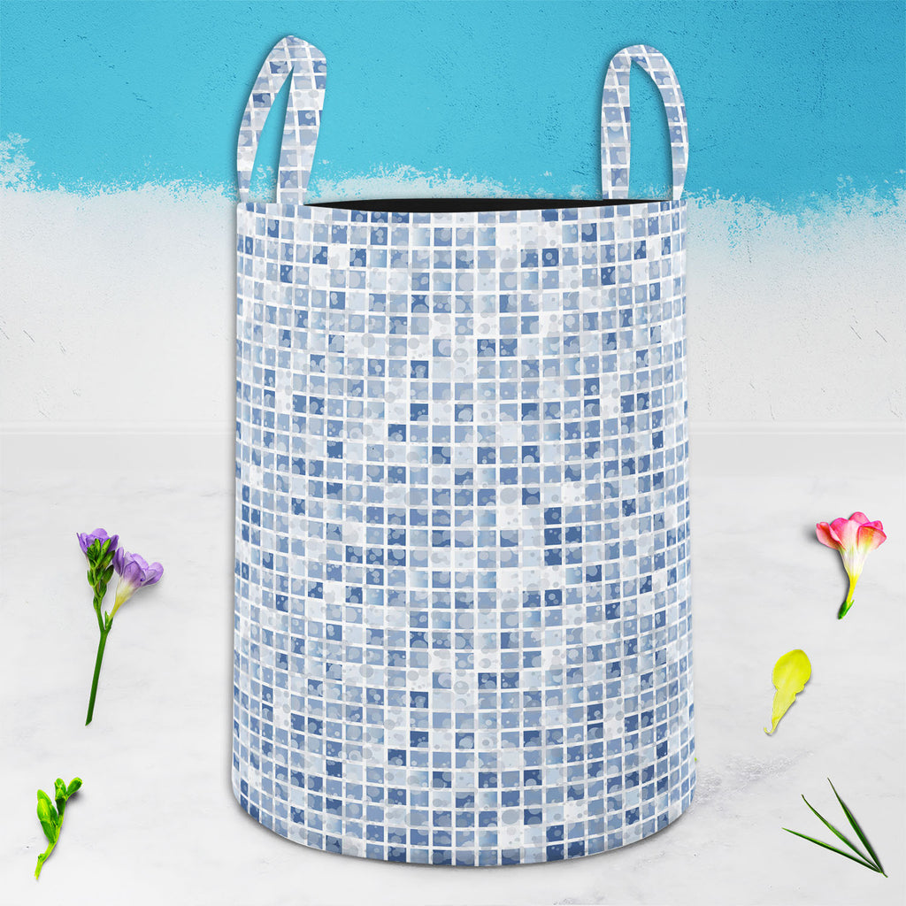 Brown Tiles Foldable Open Storage Bin | Organizer Box, Toy Basket, Shelf Box, Laundry Bag | Canvas Fabric-Storage Bins-STR_BI_CB-IC 5007210 IC 5007210, Abstract Expressionism, Abstracts, Ancient, Architecture, Check, Circle, Decorative, Geometric, Geometric Abstraction, Grid Art, Historical, Marble, Marble and Stone, Medieval, Modern Art, Patterns, Retro, Semi Abstract, Vintage, brown, tiles, foldable, open, storage, bin, organizer, box, toy, basket, shelf, laundry, bag, canvas, fabric, abstract, background