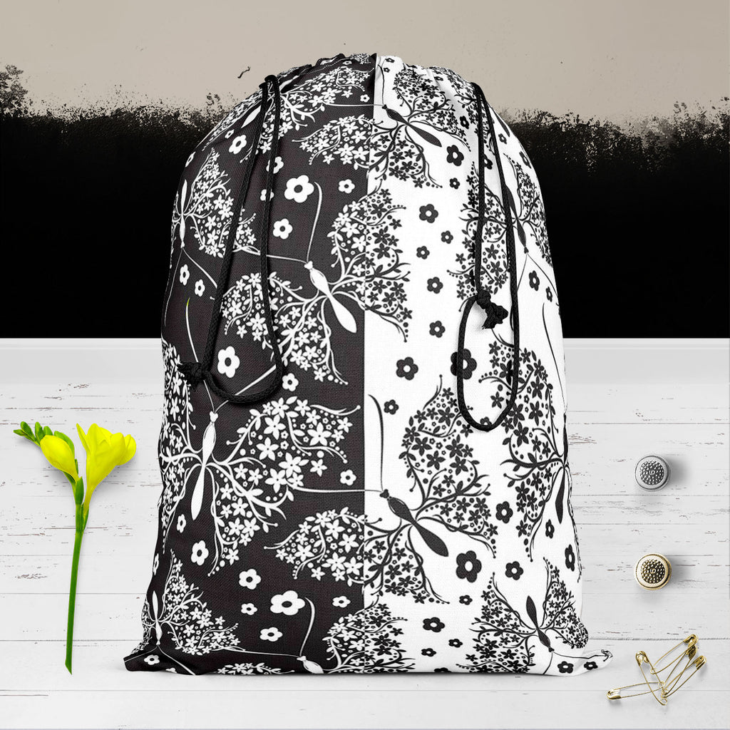 Butterflies & Flowers Reusable Sack Bag | Bag for Gym, Storage, Vegetable & Travel-Drawstring Sack Bags-SCK_FB_DS-IC 5007212 IC 5007212, Abstract Expressionism, Abstracts, Ancient, Art and Paintings, Botanical, Decorative, Digital, Digital Art, Drawing, Floral, Flowers, Graphic, Historical, Illustrations, Medieval, Modern Art, Nature, Paintings, Patterns, Scenic, Seasons, Semi Abstract, Signs, Signs and Symbols, Symbols, Victorian, Vintage, butterflies, reusable, sack, bag, for, gym, storage, vegetable, tra