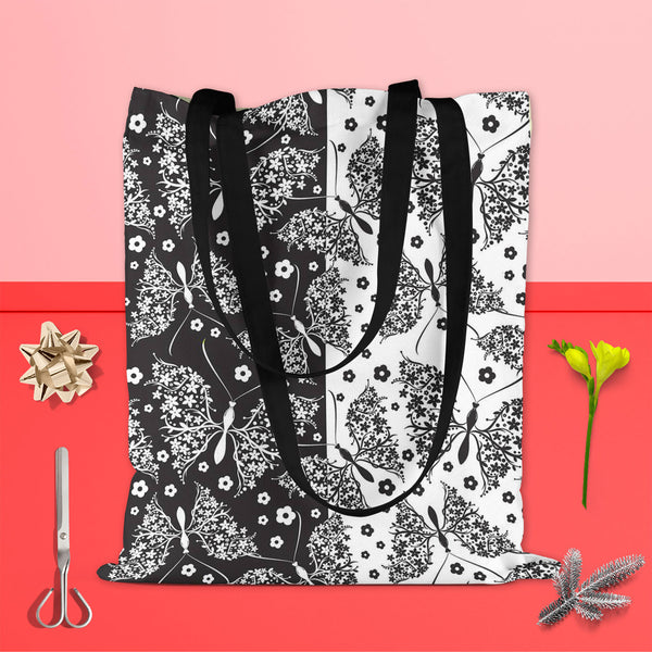 Butterflies & Flowers Tote Bag Shoulder Purse | Multipurpose-Tote Bags Basic-TOT_FB_BS-IC 5007212 IC 5007212, Abstract Expressionism, Abstracts, Ancient, Art and Paintings, Botanical, Decorative, Digital, Digital Art, Drawing, Floral, Flowers, Graphic, Historical, Illustrations, Medieval, Modern Art, Nature, Paintings, Patterns, Scenic, Seasons, Semi Abstract, Signs, Signs and Symbols, Symbols, Victorian, Vintage, butterflies, tote, bag, shoulder, purse, cotton, canvas, fabric, multipurpose, abstract, art, 