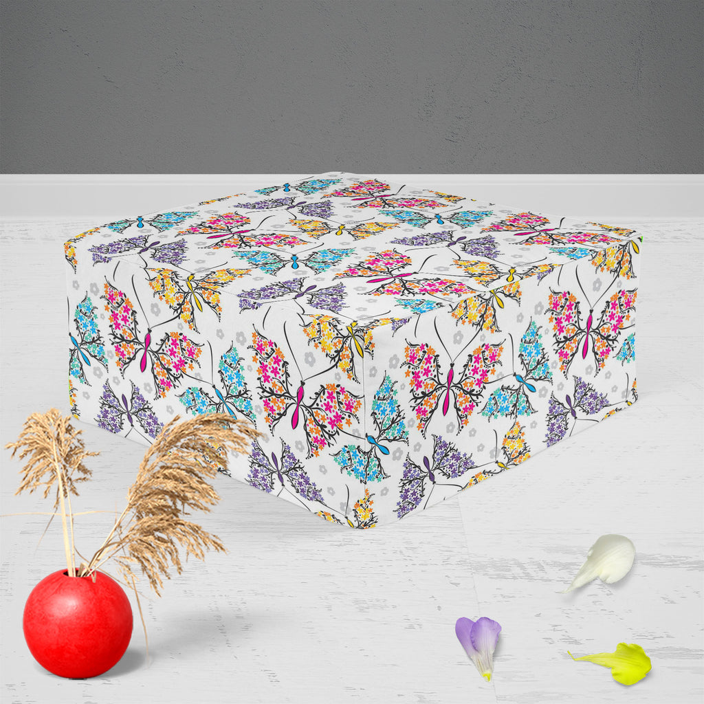 Cute Butterflies Footstool Footrest Puffy Pouffe Ottoman Bean Bag | Canvas Fabric-Footstools-FST_CB_BN-IC 5007213 IC 5007213, Abstract Expressionism, Abstracts, Ancient, Art and Paintings, Botanical, Decorative, Digital, Digital Art, Drawing, Floral, Flowers, Graphic, Historical, Illustrations, Medieval, Modern Art, Nature, Paintings, Patterns, Scenic, Seasons, Semi Abstract, Signs, Signs and Symbols, Symbols, Victorian, Vintage, cute, butterflies, footstool, footrest, puffy, pouffe, ottoman, bean, bag, can