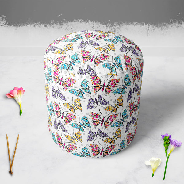 Cute Butterflies Footstool Footrest Puffy Pouffe Ottoman Bean Bag | Canvas Fabric-Footstools-FST_CB_BN-IC 5007213 IC 5007213, Abstract Expressionism, Abstracts, Ancient, Art and Paintings, Botanical, Decorative, Digital, Digital Art, Drawing, Floral, Flowers, Graphic, Historical, Illustrations, Medieval, Modern Art, Nature, Paintings, Patterns, Scenic, Seasons, Semi Abstract, Signs, Signs and Symbols, Symbols, Victorian, Vintage, cute, butterflies, puffy, pouffe, ottoman, footstool, footrest, bean, bag, can