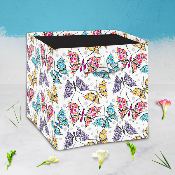 Cute Butterflies Foldable Open Storage Bin | Organizer Box, Toy Basket, Shelf Box, Laundry Bag | Canvas Fabric-Storage Bins-STR_BI_CB-IC 5007213 IC 5007213, Abstract Expressionism, Abstracts, Ancient, Art and Paintings, Botanical, Decorative, Digital, Digital Art, Drawing, Floral, Flowers, Graphic, Historical, Illustrations, Medieval, Modern Art, Nature, Paintings, Patterns, Scenic, Seasons, Semi Abstract, Signs, Signs and Symbols, Symbols, Victorian, Vintage, cute, butterflies, foldable, open, storage, bin