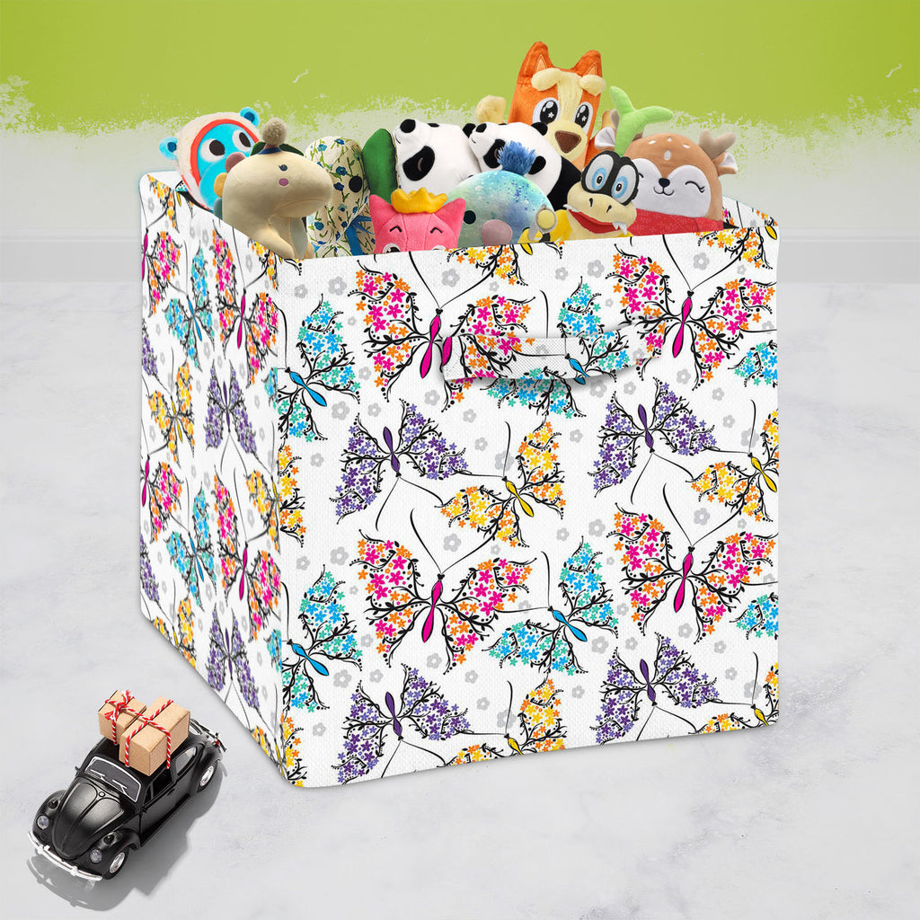 Cute Butterflies Foldable Open Storage Bin | Organizer Box, Toy Basket, Shelf Box, Laundry Bag | Canvas Fabric-Storage Bins-STR_BI_CB-IC 5007213 IC 5007213, Abstract Expressionism, Abstracts, Ancient, Art and Paintings, Botanical, Decorative, Digital, Digital Art, Drawing, Floral, Flowers, Graphic, Historical, Illustrations, Medieval, Modern Art, Nature, Paintings, Patterns, Scenic, Seasons, Semi Abstract, Signs, Signs and Symbols, Symbols, Victorian, Vintage, cute, butterflies, foldable, open, storage, bin