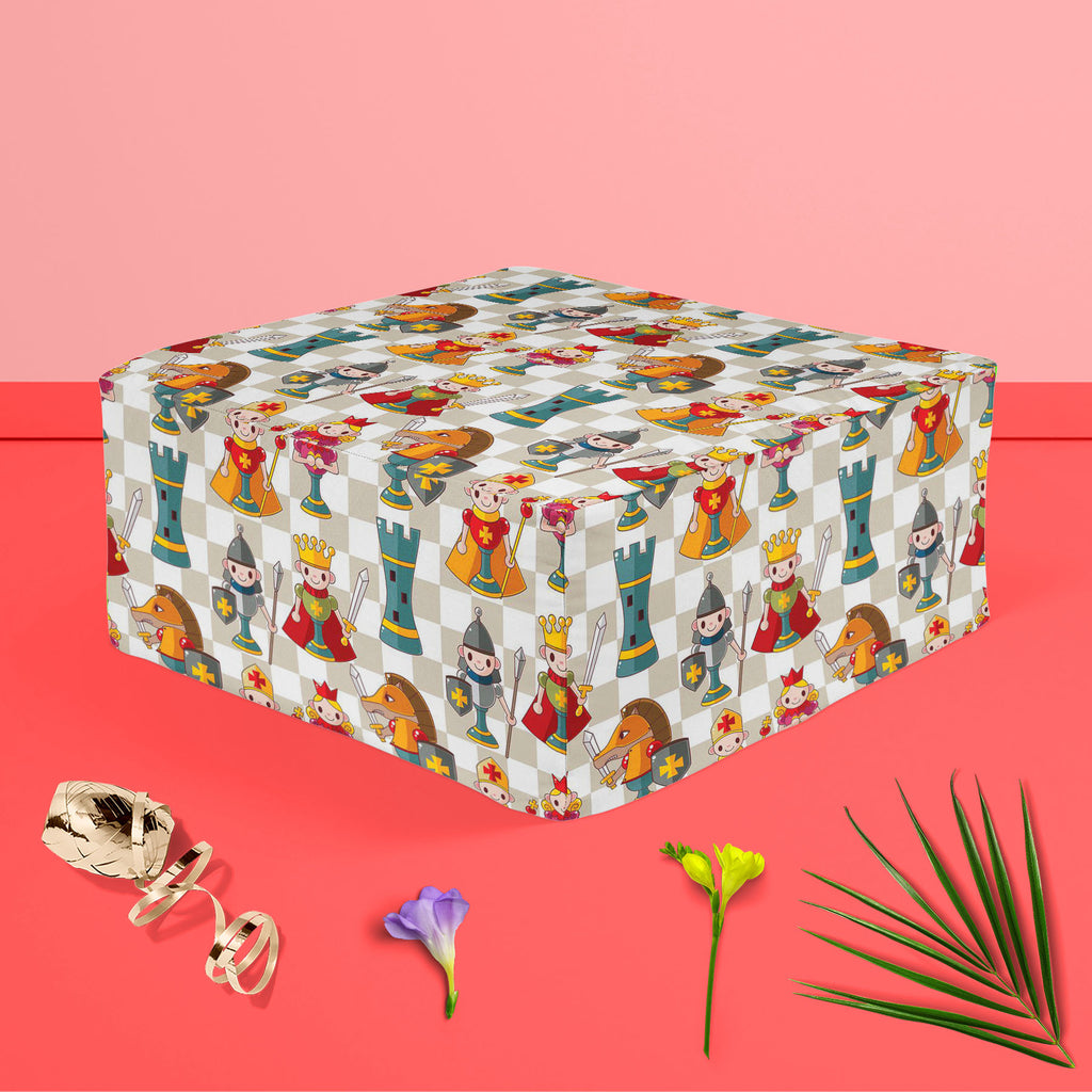 Cartoon Chess Footstool Footrest Puffy Pouffe Ottoman Bean Bag | Canvas Fabric-Footstools-FST_CB_BN-IC 5007214 IC 5007214, Animated Cartoons, Black, Black and White, Caricature, Cartoons, Comics, Illustrations, Patterns, Sports, White, Wooden, cartoon, chess, footstool, footrest, puffy, pouffe, ottoman, bean, bag, canvas, fabric, adorable, backdrop, background, battle, bishop, board, castle, collection, color, colorful, comic, competition, cute, decor, decoration, frame, game, group, horse, illustration, ki