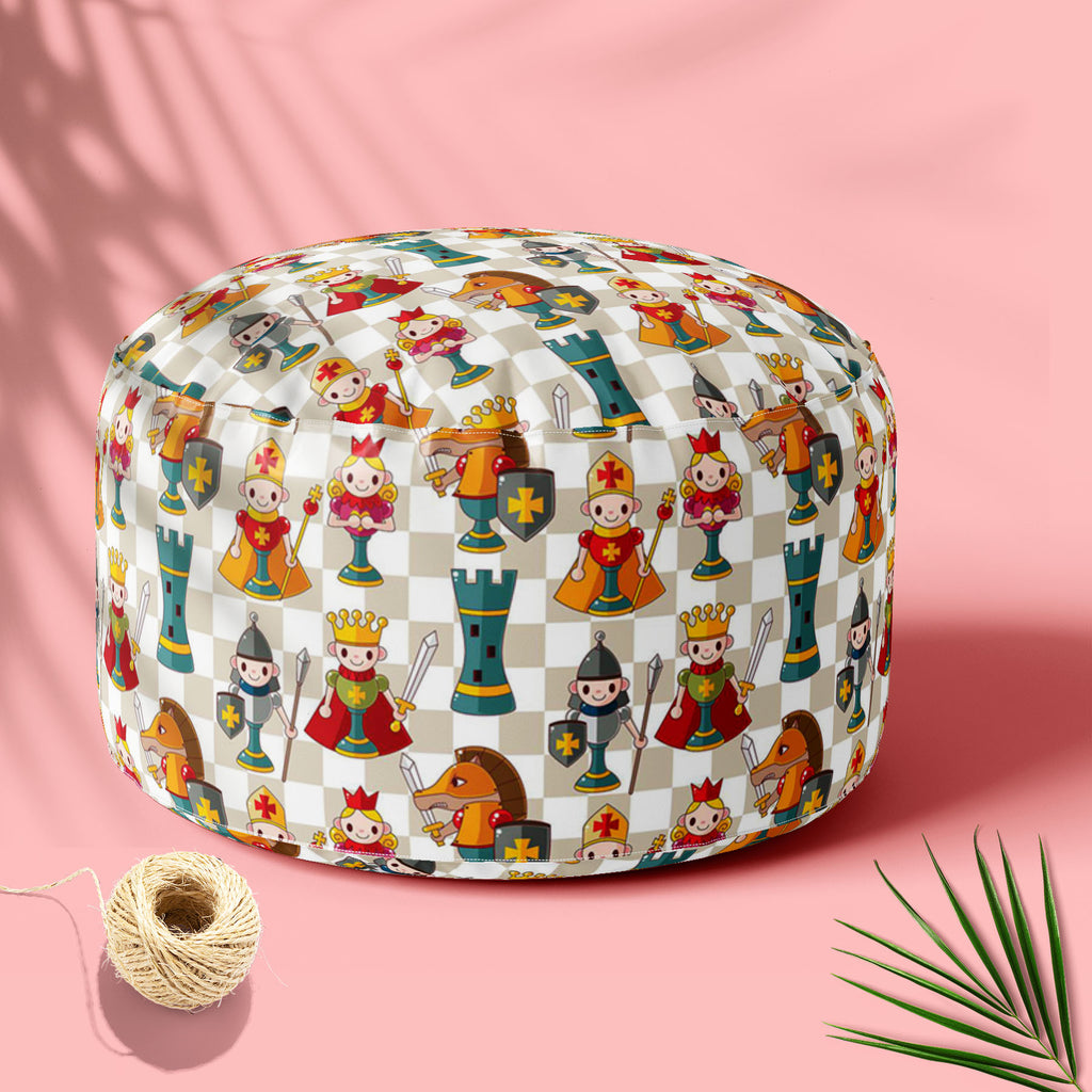 Cartoon Chess Footstool Footrest Puffy Pouffe Ottoman Bean Bag | Canvas Fabric-Footstools-FST_CB_BN-IC 5007214 IC 5007214, Animated Cartoons, Black, Black and White, Caricature, Cartoons, Comics, Illustrations, Patterns, Sports, White, Wooden, cartoon, chess, footstool, footrest, puffy, pouffe, ottoman, bean, bag, canvas, fabric, adorable, backdrop, background, battle, bishop, board, castle, collection, color, colorful, comic, competition, cute, decor, decoration, frame, game, group, horse, illustration, ki