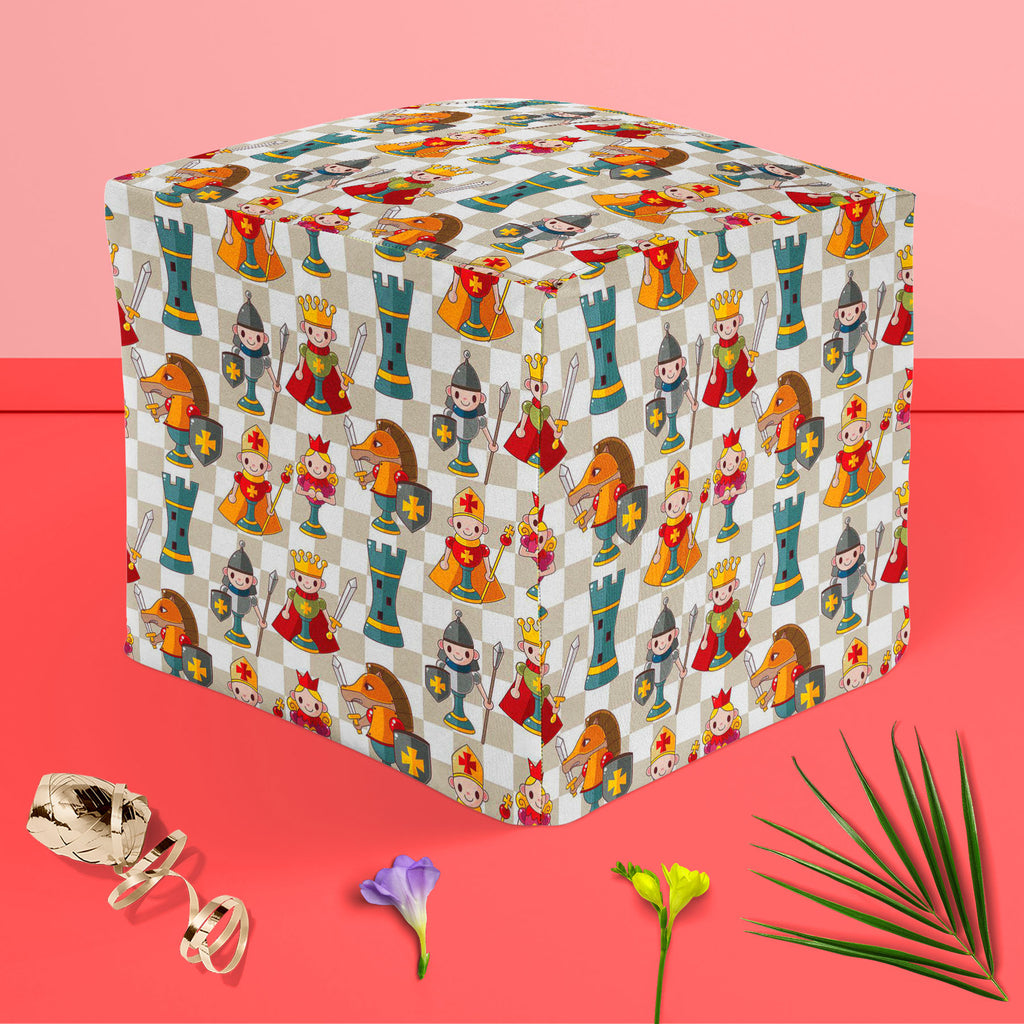 Cartoon Chess Footstool Footrest Puffy Pouffe Ottoman Bean Bag | Canvas Fabric-Footstools-FST_CB_BN-IC 5007214 IC 5007214, Animated Cartoons, Black, Black and White, Caricature, Cartoons, Comics, Illustrations, Patterns, Sports, White, Wooden, cartoon, chess, footstool, footrest, puffy, pouffe, ottoman, bean, bag, canvas, fabric, adorable, backdrop, background, battle, bishop, board, castle, collection, color, colorful, comic, competition, cute, decor, decoration, frame, game, group, horse, illustration, ki