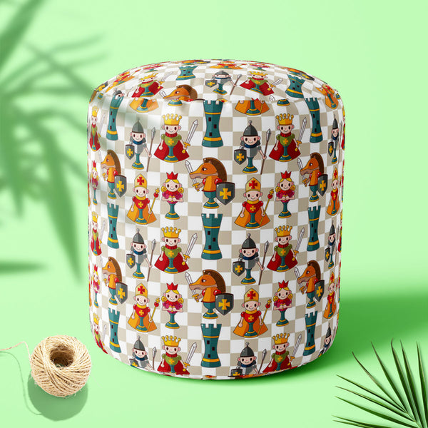 Cartoon Chess Footstool Footrest Puffy Pouffe Ottoman Bean Bag | Canvas Fabric-Footstools-FST_CB_BN-IC 5007214 IC 5007214, Animated Cartoons, Black, Black and White, Caricature, Cartoons, Comics, Illustrations, Patterns, Sports, White, Wooden, cartoon, chess, puffy, pouffe, ottoman, footstool, footrest, bean, bag, canvas, fabric, adorable, backdrop, background, battle, bishop, board, castle, collection, color, colorful, comic, competition, cute, decor, decoration, frame, game, group, horse, illustration, ki