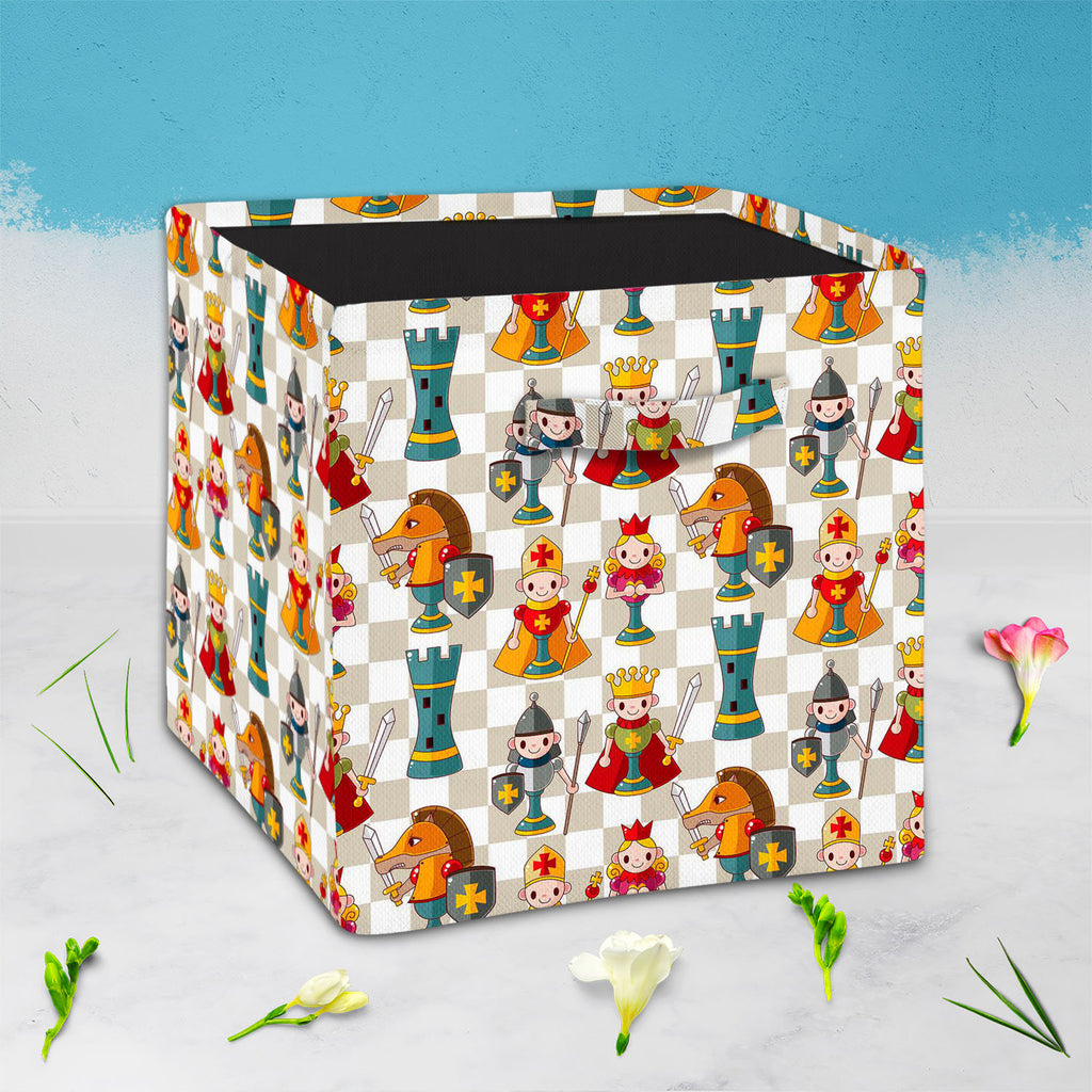 Cartoon Chess Foldable Open Storage Bin | Organizer Box, Toy Basket, Shelf Box, Laundry Bag | Canvas Fabric-Storage Bins-STR_BI_CB-IC 5007214 IC 5007214, Animated Cartoons, Black, Black and White, Caricature, Cartoons, Comics, Illustrations, Patterns, Sports, White, Wooden, cartoon, chess, foldable, open, storage, bin, organizer, box, toy, basket, shelf, laundry, bag, canvas, fabric, adorable, backdrop, background, battle, bishop, board, castle, collection, color, colorful, comic, competition, cute, decor, 