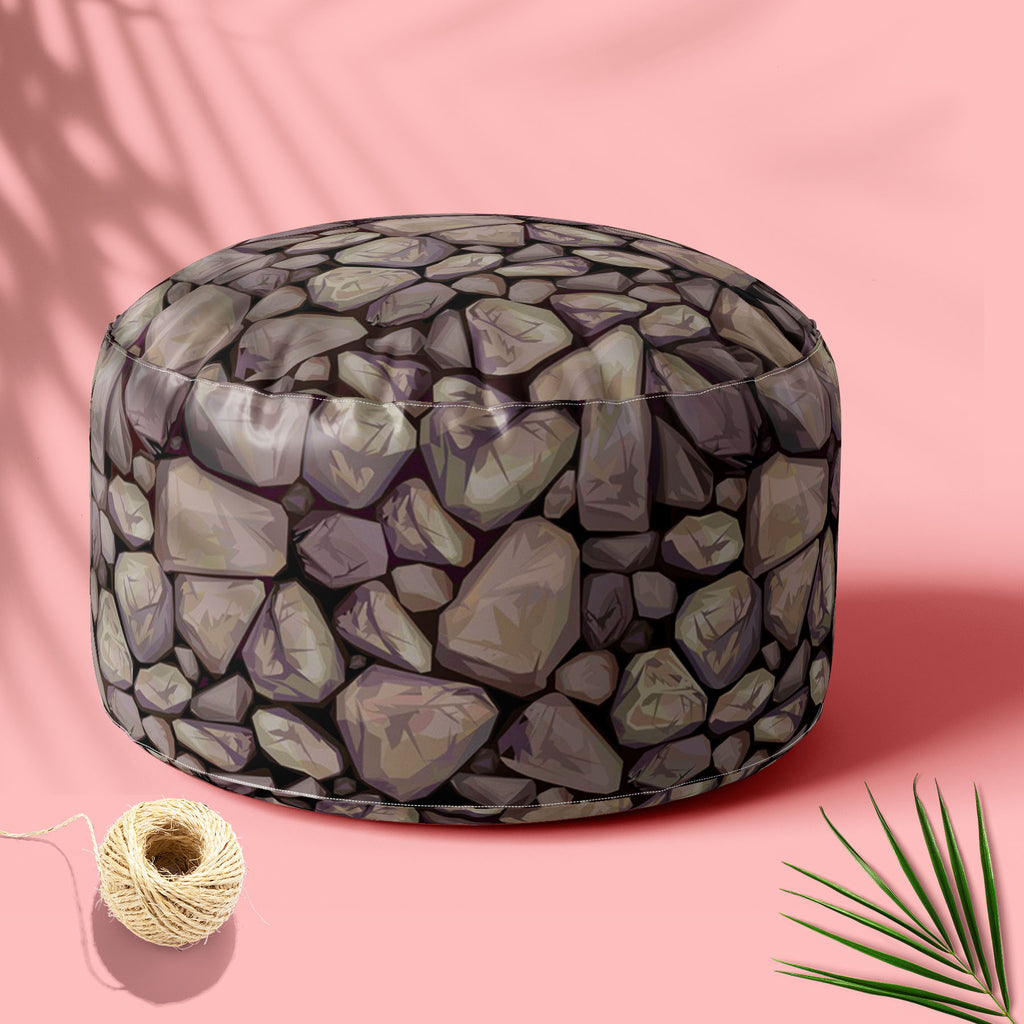 Abstract Art D36 Footstool Footrest Puffy Pouffe Ottoman Bean Bag | Canvas Fabric - Footstools - ArtzFolio.com