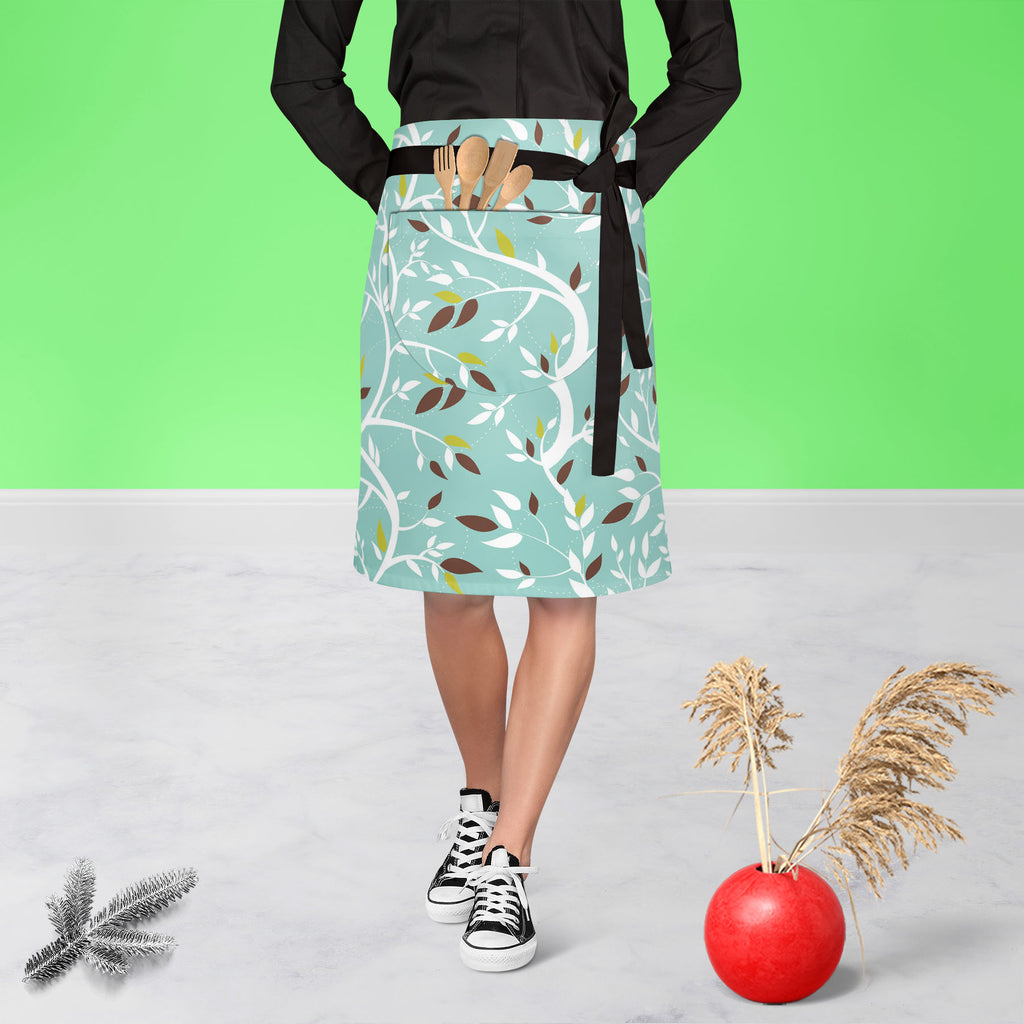 Branches Apron | Adjustable, Free Size & Waist Tiebacks-Apron Waist to Knee-APR_WS_KN-IC 5007218 IC 5007218, Abstract Expressionism, Abstracts, Ancient, Art and Paintings, Baroque, Botanical, Decorative, Digital, Digital Art, Floral, Flowers, Graphic, Historical, Illustrations, Medieval, Modern Art, Nature, Paintings, Patterns, Rococo, Scenic, Seasons, Semi Abstract, Signs, Signs and Symbols, Vintage, branches, apron, adjustable, free, size, waist, tiebacks, pattern, abstract, art, background, beautiful, be