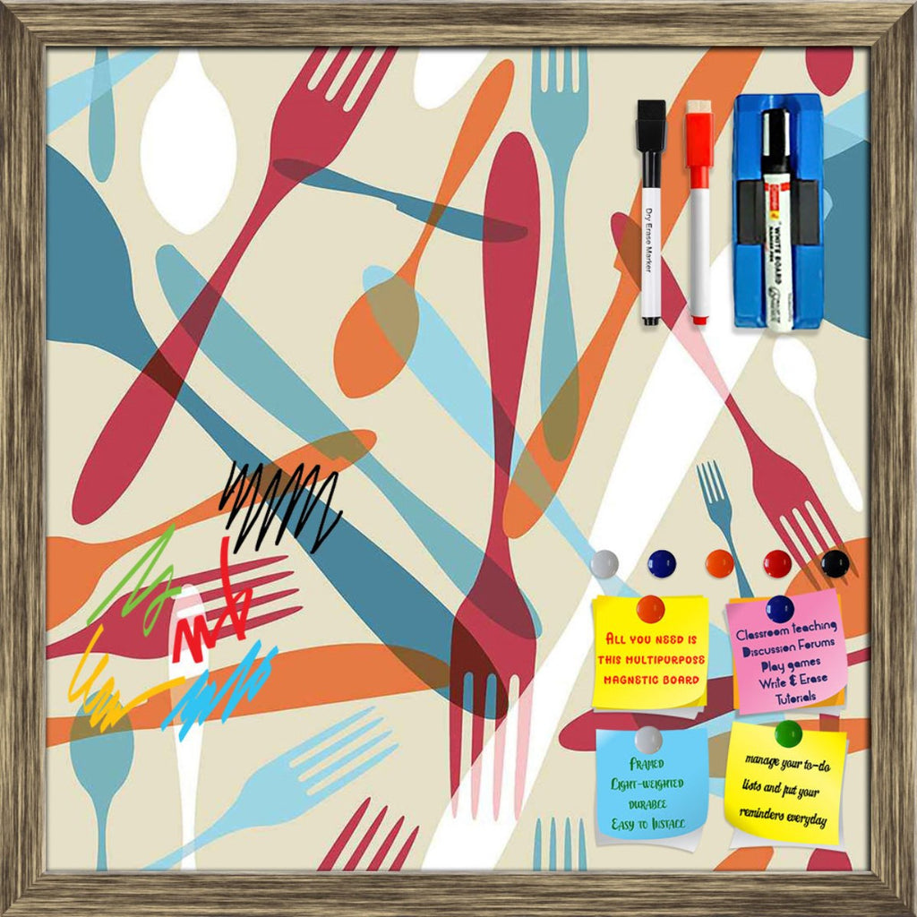 Knife & Spoon Framed Magnetic Dry Erase Board | Combo with Magnet Buttons & Markers-Magnetic Boards Framed-MGB_FR-IC 5007219 IC 5007219, Abstract Expressionism, Abstracts, Beverage, Cuisine, Food, Food and Beverage, Food and Drink, Icons, Illustrations, Kitchen, Patterns, Semi Abstract, Signs and Symbols, Symbols, knife, spoon, framed, magnetic, dry, erase, board, printed, whiteboard, with, 4, magnets, 2, markers, 1, duster, pattern, bistro, seamless, abstract, background, cafe, card, celebrate, celebration