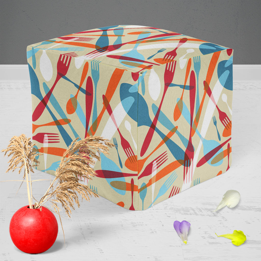 Knife & Spoon Footstool Footrest Puffy Pouffe Ottoman Bean Bag | Canvas Fabric-Footstools-FST_CB_BN-IC 5007219 IC 5007219, Abstract Expressionism, Abstracts, Beverage, Cuisine, Food, Food and Beverage, Food and Drink, Icons, Illustrations, Kitchen, Patterns, Semi Abstract, Signs and Symbols, Symbols, knife, spoon, footstool, footrest, puffy, pouffe, ottoman, bean, bag, canvas, fabric, pattern, bistro, seamless, abstract, background, cafe, card, celebrate, celebration, collection, cook, cooking, cutlery, dec