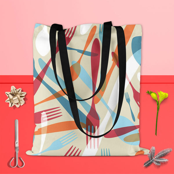 Knife & Spoon Tote Bag Shoulder Purse | Multipurpose-Tote Bags Basic-TOT_FB_BS-IC 5007219 IC 5007219, Abstract Expressionism, Abstracts, Beverage, Cuisine, Food, Food and Beverage, Food and Drink, Icons, Illustrations, Kitchen, Patterns, Semi Abstract, Signs and Symbols, Symbols, knife, spoon, tote, bag, shoulder, purse, cotton, canvas, fabric, multipurpose, pattern, bistro, seamless, abstract, background, cafe, card, celebrate, celebration, collection, cook, cooking, cutlery, decoration, dining, dinner, ea