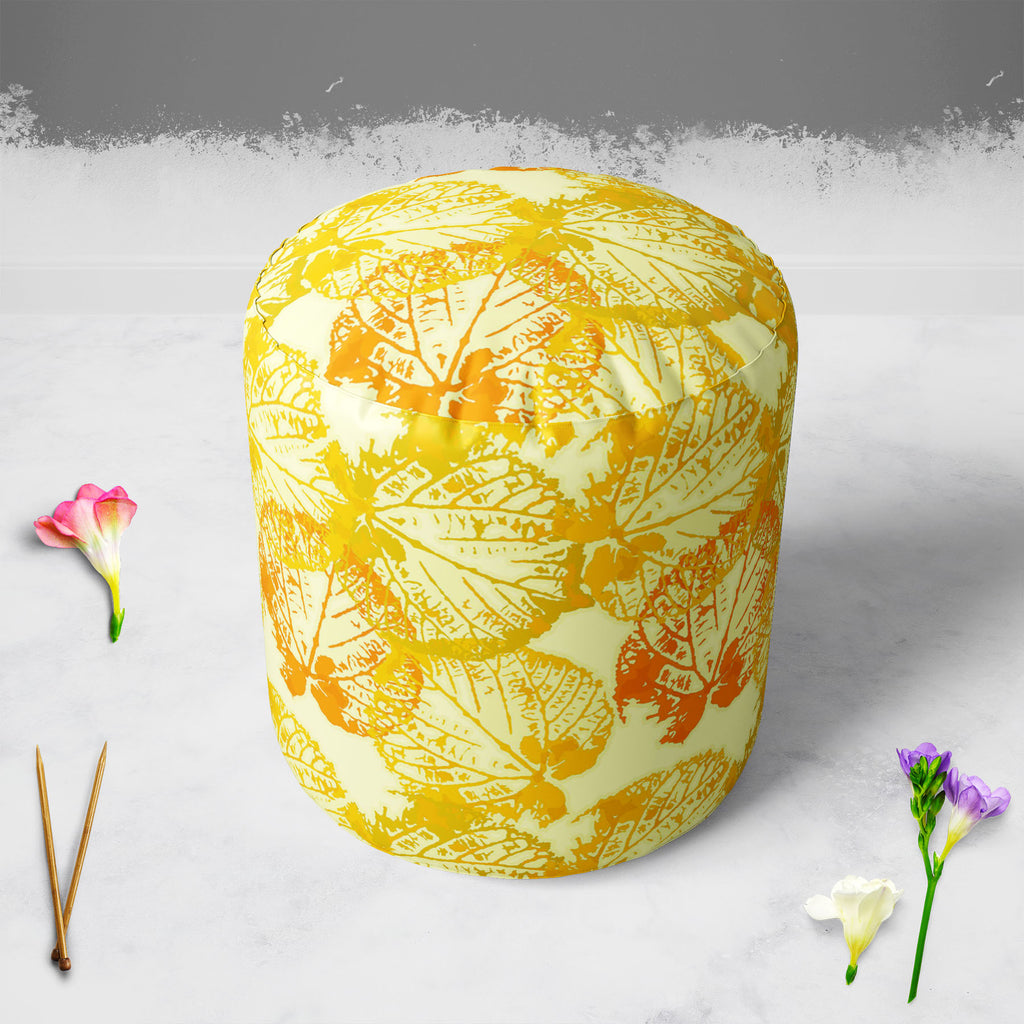 Leaves Footstool Footrest Puffy Pouffe Ottoman Bean Bag | Canvas Fabric-Footstools-FST_CB_BN-IC 5007220 IC 5007220, Ancient, Botanical, Floral, Flowers, Historical, Medieval, Nature, Patterns, Retro, Scenic, Vintage, Watercolour, leaves, footstool, footrest, puffy, pouffe, ottoman, bean, bag, canvas, fabric, pattern, watercolor, autumn, background, beautiful, childish, color, colorful, colours, cool, cute, doodle, fall, flora, flower, garden, grass, green, insect, leaf, mixed, pastel, red, seamless, tender,