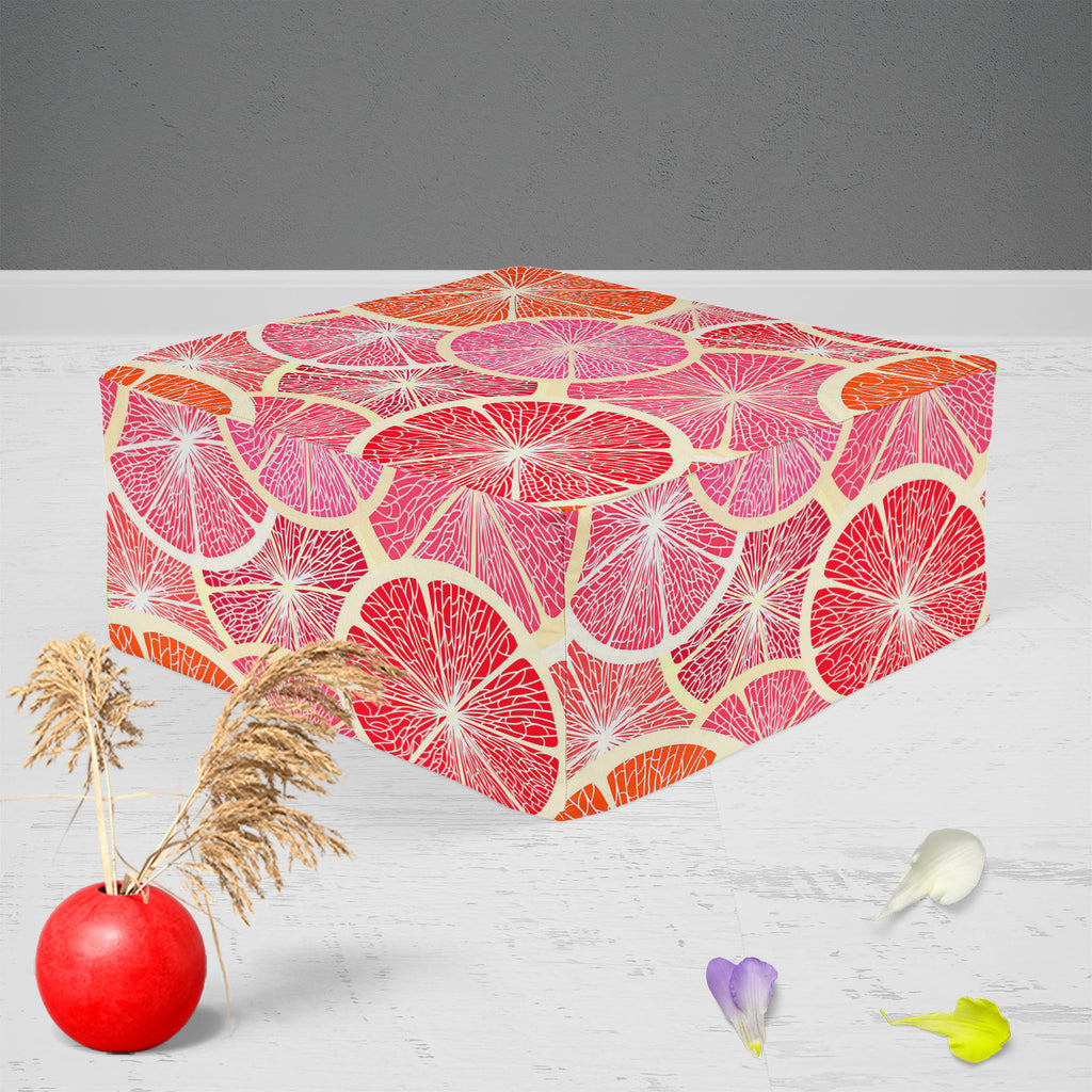 Grapefruit Footstool Footrest Puffy Pouffe Ottoman Bean Bag | Canvas Fabric-Footstools-FST_CB_BN-IC 5007221 IC 5007221, Art and Paintings, Digital, Digital Art, Drawing, Fruit and Vegetable, Fruits, Graphic, Illustrations, Patterns, Signs, Signs and Symbols, Tropical, grapefruit, footstool, footrest, puffy, pouffe, ottoman, bean, bag, canvas, fabric, wallpaper, pattern, seamless, fruit, art, background, beautiful, card, citrus, clipart, colorful, concept, continuous, creative, curves, design, editable, fold