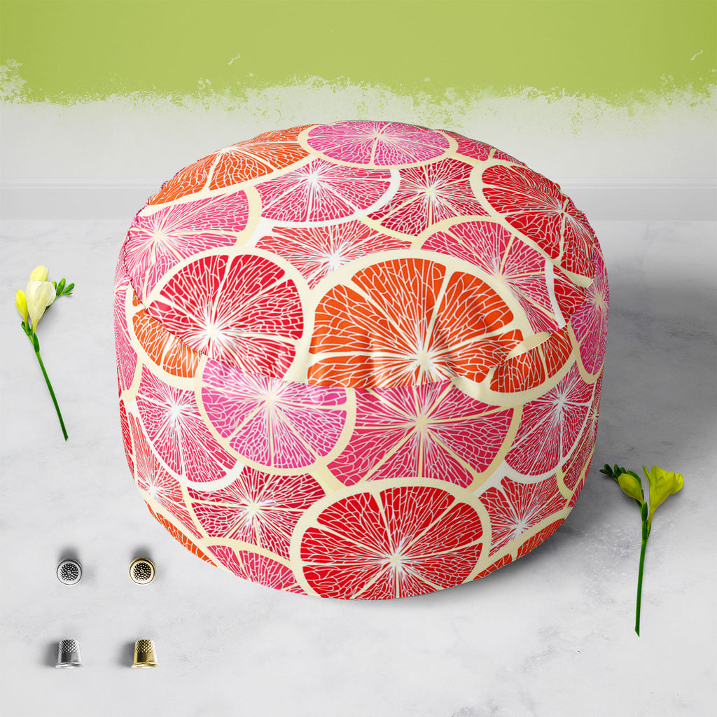 Grapefruit Footstool Footrest Puffy Pouffe Ottoman Bean Bag | Canvas Fabric-Footstools-FST_CB_BN-IC 5007221 IC 5007221, Art and Paintings, Digital, Digital Art, Drawing, Fruit and Vegetable, Fruits, Graphic, Illustrations, Patterns, Signs, Signs and Symbols, Tropical, grapefruit, footstool, footrest, puffy, pouffe, ottoman, bean, bag, canvas, fabric, wallpaper, pattern, seamless, fruit, art, background, beautiful, card, citrus, clipart, colorful, concept, continuous, creative, curves, design, editable, fold