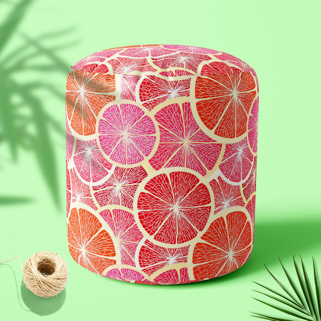 Grapefruit Footstool Footrest Puffy Pouffe Ottoman Bean Bag | Canvas Fabric-Footstools-FST_CB_BN-IC 5007221 IC 5007221, Art and Paintings, Digital, Digital Art, Drawing, Fruit and Vegetable, Fruits, Graphic, Illustrations, Patterns, Signs, Signs and Symbols, Tropical, grapefruit, footstool, footrest, puffy, pouffe, ottoman, bean, bag, canvas, fabric, wallpaper, pattern, seamless, fruit, art, background, beautiful, card, citrus, clipart, colorful, concept, continuous, creative, curves, design, editable, fold