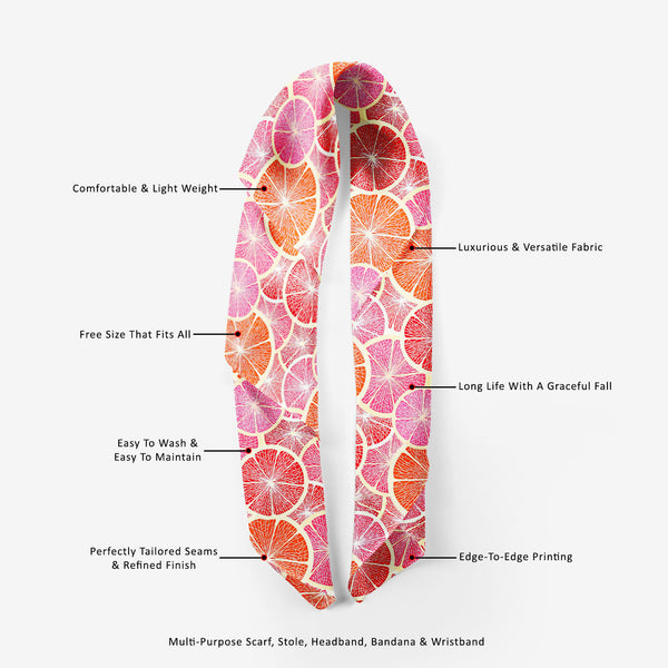 Grapefruit Printed Scarf | Neckwear Balaclava | Girls & Women | Soft Poly Fabric-Scarfs Basic-SCF_FB_BS-IC 5007221 IC 5007221, Art and Paintings, Digital, Digital Art, Drawing, Fruit and Vegetable, Fruits, Graphic, Illustrations, Patterns, Signs, Signs and Symbols, Tropical, grapefruit, printed, scarf, neckwear, balaclava, girls, women, soft, poly, fabric, wallpaper, pattern, seamless, fruit, art, background, beautiful, card, citrus, clipart, colorful, concept, continuous, creative, curves, design, editable
