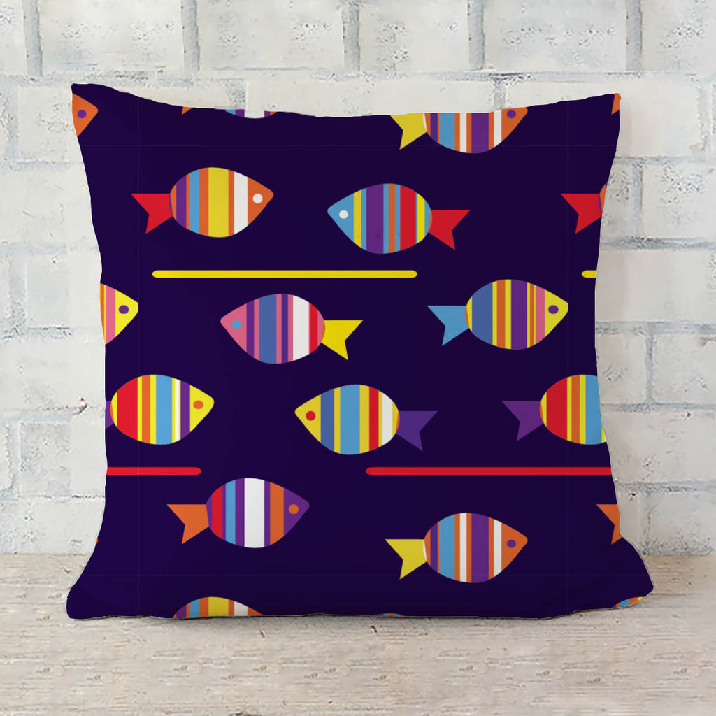 ArtzFolio Colourful Fishes Cushion Cover Throw Pillow-Cushion Covers-AZHFR11275270CUS_CV_L-Image Code 5007222 Vishnu Image Folio Pvt Ltd, IC 5007222, ArtzFolio, Cushion Covers, Animals, Kids, Digital Art, colourful, fishes, cushion, cover, throw, pillow, funny, seamless, pattern, bright, sofa throws, single throw pillow, zippered throw pillow cover, satin pillow cover, throw pillow, cushion cover only, cushion cover, pillow cover for sofa, pitaara box, throw cushion, kids cushion cover, square cushion cover