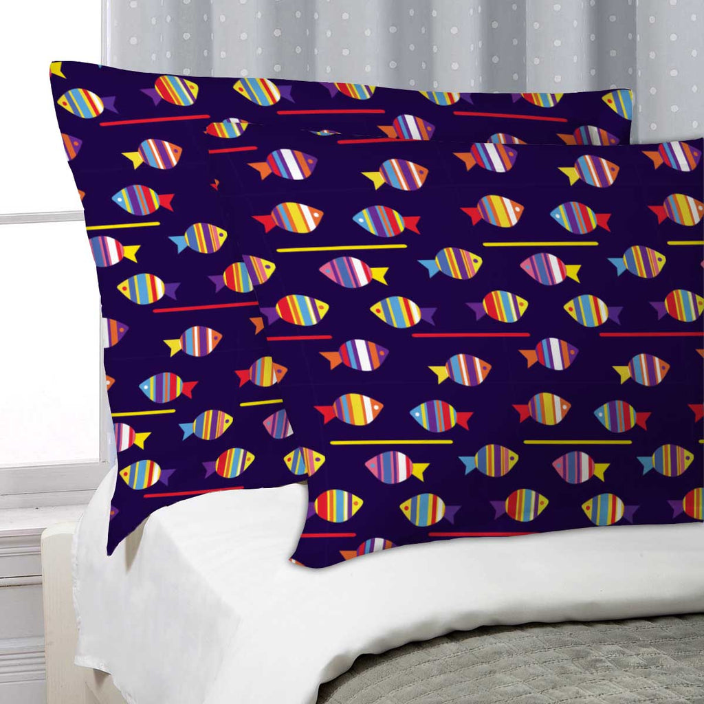 ArtzFolio Colourful Fishes Pillow Cover Case-Pillow Cases-AZHFR11275270PIL_CV_L-Image Code 5007222 Vishnu Image Folio Pvt Ltd, IC 5007222, ArtzFolio, Pillow Cases, Animals, Kids, Digital Art, colourful, fishes, pillow, cover, case, funny, seamless, pattern, bright, pillow cover, pillow case cover, linen pillow cover, printed pillow cover, pillow for bedroom, living room pillow covers, standard pillow case covers, pitaara box, throw pillow cover, 2 pcs satin pillow cover set, pillow covers 27x18, decorative 