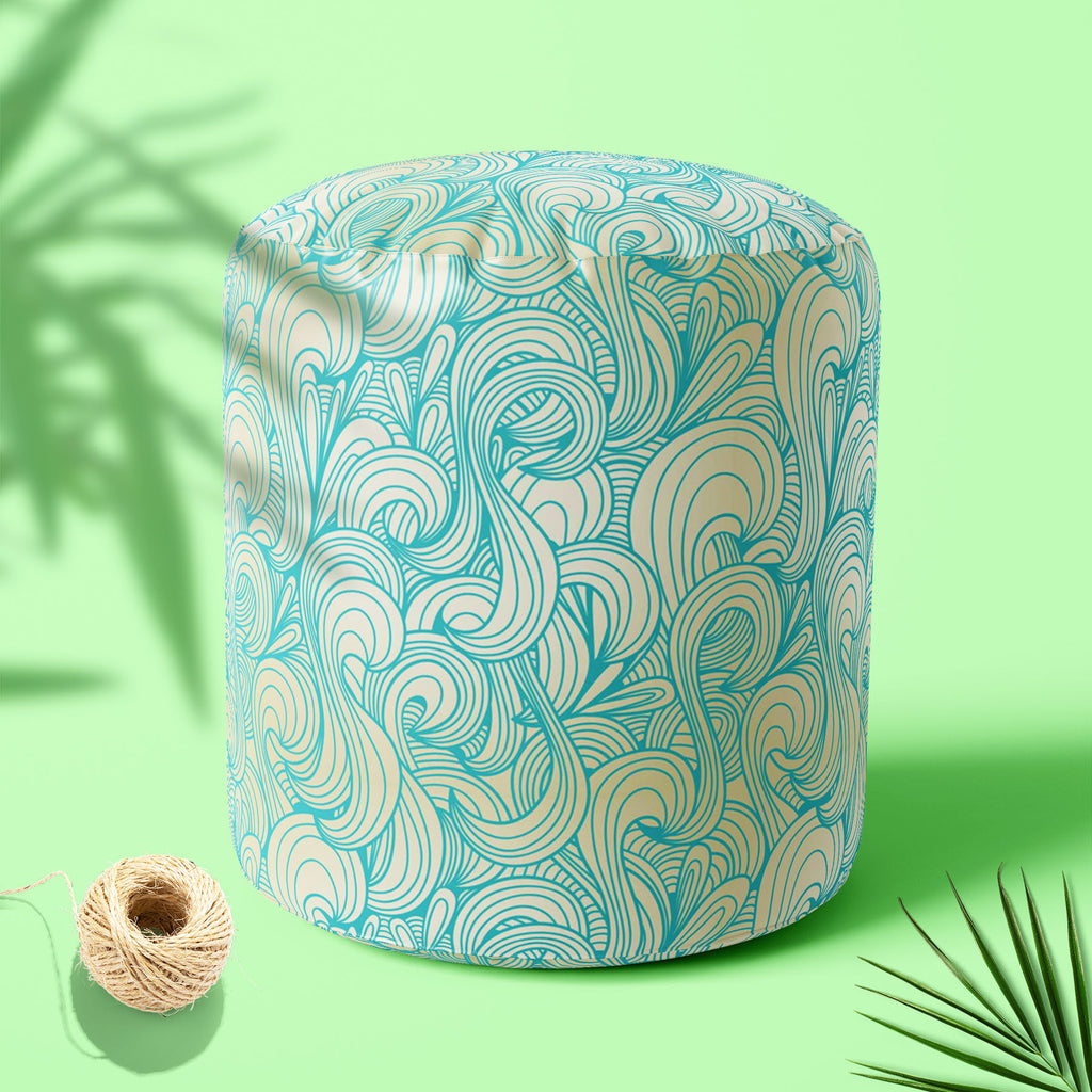 Swirls Footstool Footrest Puffy Pouffe Ottoman Bean Bag | Canvas Fabric-Footstools-FST_CB_BN-IC 5007223 IC 5007223, Abstract Expressionism, Abstracts, Ancient, Art and Paintings, Decorative, Digital, Digital Art, Drawing, Graphic, Historical, Illustrations, Medieval, Patterns, Retro, Semi Abstract, Signs, Signs and Symbols, Vintage, swirls, footstool, footrest, puffy, pouffe, ottoman, bean, bag, canvas, fabric, abstract, art, backdrop, background, coil, color, continuity, creative, curl, curve, decor, decor