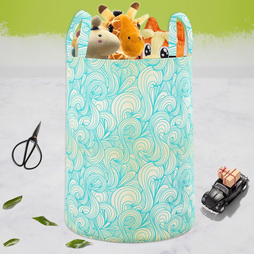 Swirls Foldable Open Storage Bin | Organizer Box, Toy Basket, Shelf Box, Laundry Bag | Canvas Fabric-Storage Bins-STR_BI_CB-IC 5007223 IC 5007223, Abstract Expressionism, Abstracts, Ancient, Art and Paintings, Decorative, Digital, Digital Art, Drawing, Graphic, Historical, Illustrations, Medieval, Patterns, Retro, Semi Abstract, Signs, Signs and Symbols, Vintage, swirls, foldable, open, storage, bin, organizer, box, toy, basket, shelf, laundry, bag, canvas, fabric, abstract, art, backdrop, background, coil,