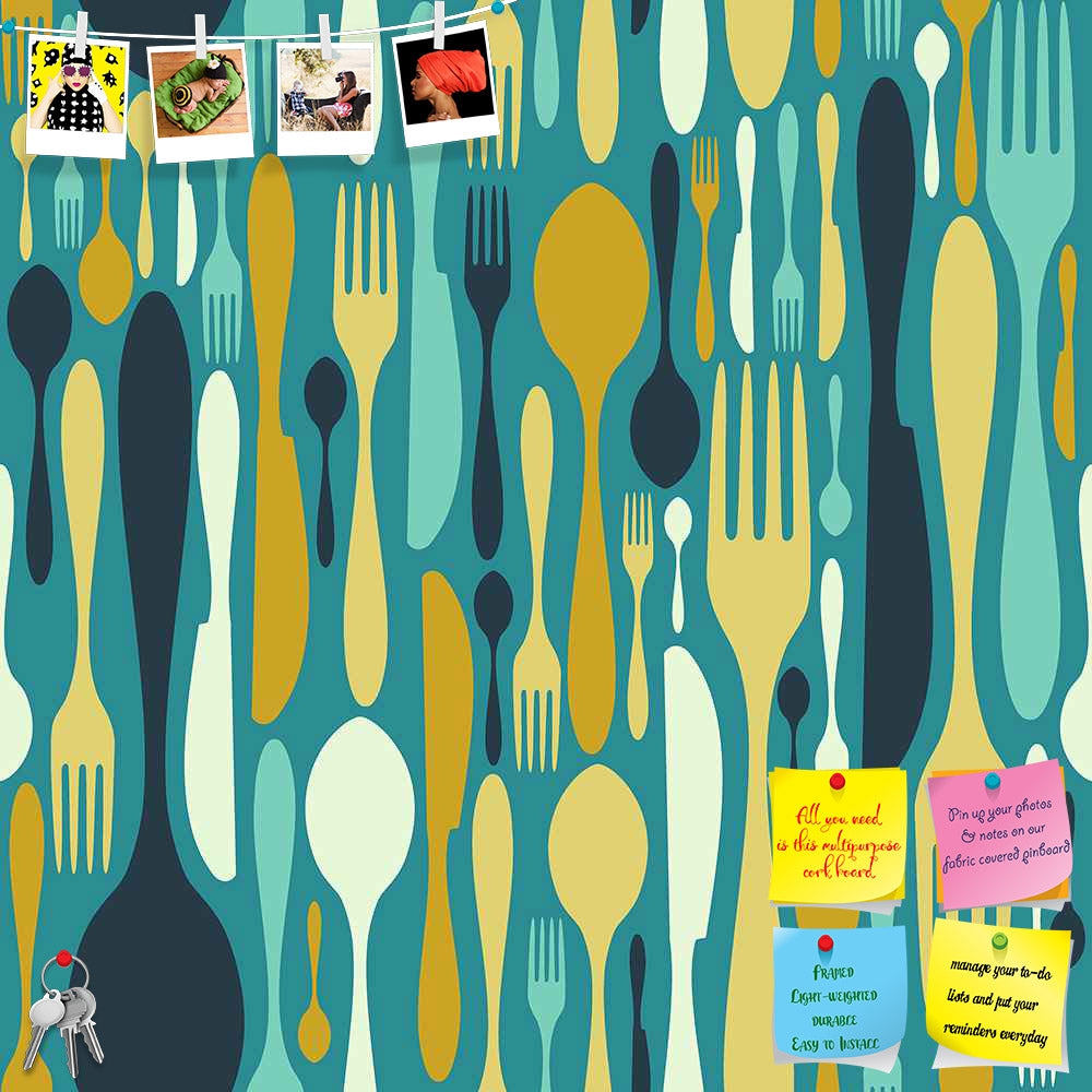 ArtzFolio Cutlery Printed Bulletin Board Notice Pin Board Soft Board | Frameless-Bulletin Boards Frameless-AZSAO11290557BLB_FL_L-Image Code 5007224 Vishnu Image Folio Pvt Ltd, IC 5007224, ArtzFolio, Bulletin Boards Frameless, Food & Beverage, Kids, Digital Art, cutlery, printed, bulletin, board, notice, pin, soft, frameless, icons, seamless, pattern, background, fork, knife, spoon, silhouettes, different, sizes, colors, pin up board, push pin board, extra large cork board, big pin board, notice board, small