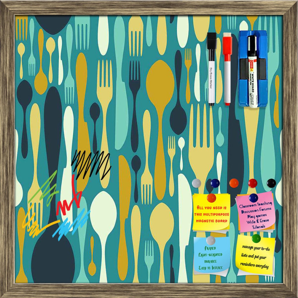 Cutlery Framed Magnetic Dry Erase Board | Combo with Magnet Buttons & Markers-Magnetic Boards Framed-MGB_FR-IC 5007224 IC 5007224, Abstract Expressionism, Abstracts, Beverage, Cuisine, Food, Food and Beverage, Food and Drink, Icons, Illustrations, Kitchen, Patterns, Semi Abstract, Signs and Symbols, Symbols, cutlery, framed, magnetic, dry, erase, board, printed, whiteboard, with, 4, magnets, 2, markers, 1, duster, abstract, background, bistro, blue, cafe, card, celebrate, celebration, collection, cook, cook