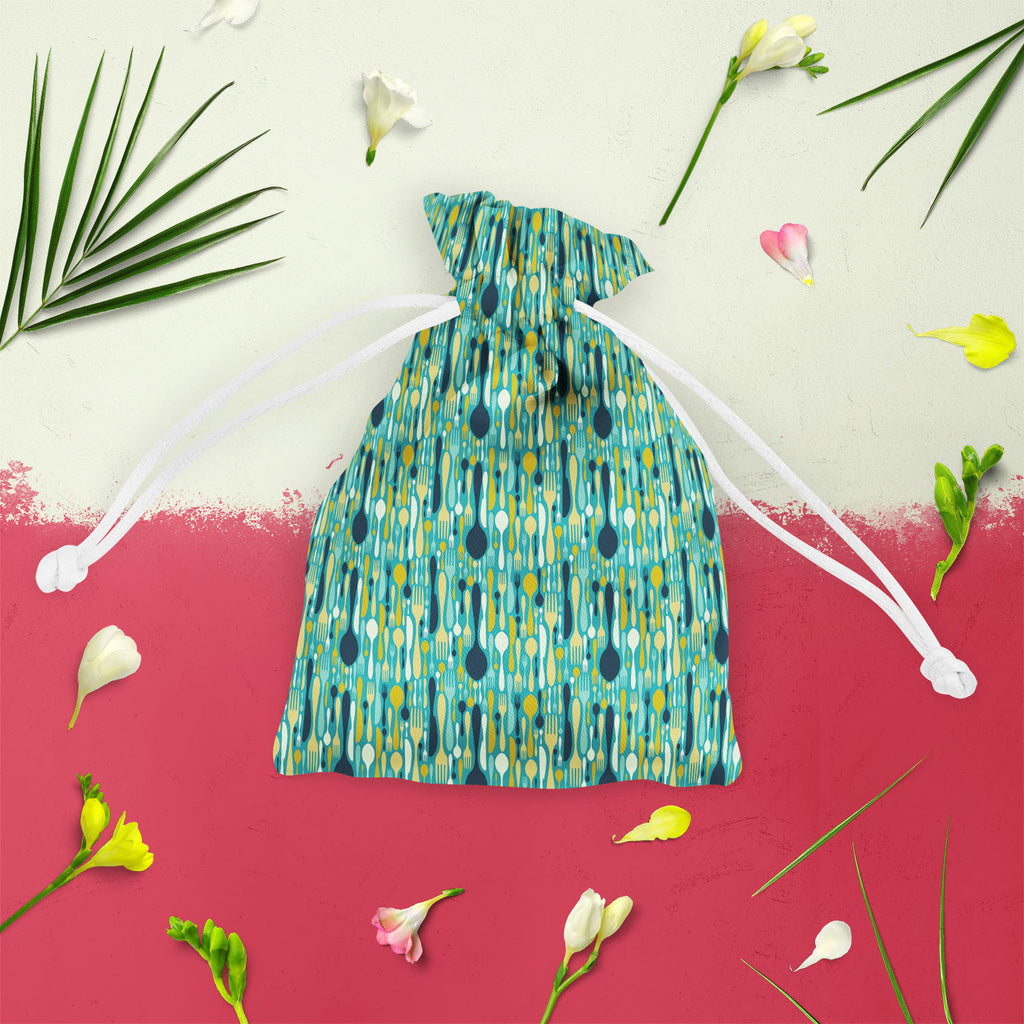 Cutlery Pouch Wrist Potli Bag | Bag for Weddings & Casual Parties-Drawstring Pouches-PCH_FB_DS-IC 5007224 IC 5007224, Abstract Expressionism, Abstracts, Beverage, Cuisine, Food, Food and Beverage, Food and Drink, Icons, Illustrations, Kitchen, Patterns, Semi Abstract, Signs and Symbols, Symbols, cutlery, pouch, wrist, potli, bag, for, weddings, casual, parties, abstract, background, bistro, blue, cafe, card, celebrate, celebration, collection, cook, cooking, decoration, dining, dinner, eat, equipment, fork,