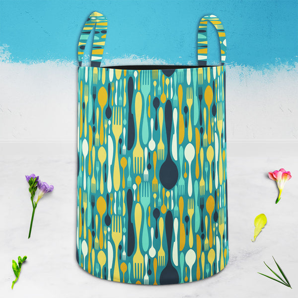 Cutlery Foldable Open Storage Bin | Organizer Box, Toy Basket, Shelf Box, Laundry Bag | Canvas Fabric-Storage Bins-STR_BI_CB-IC 5007224 IC 5007224, Abstract Expressionism, Abstracts, Beverage, Cuisine, Food, Food and Beverage, Food and Drink, Icons, Illustrations, Kitchen, Patterns, Semi Abstract, Signs and Symbols, Symbols, cutlery, foldable, open, storage, bin, organizer, box, toy, basket, shelf, laundry, bag, canvas, fabric, abstract, background, bistro, blue, cafe, card, celebrate, celebration, collecti