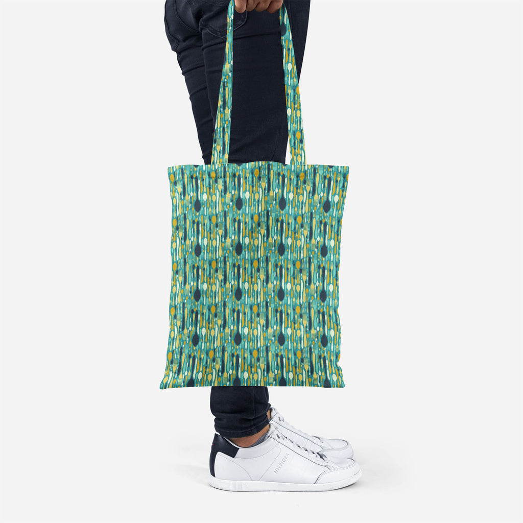 ArtzFolio Cutlery Tote Bag Shoulder Purse | Multipurpose-Tote Bags Basic-AZ5007224TOT_RF-IC 5007224 IC 5007224, Abstract Expressionism, Abstracts, Beverage, Cuisine, Food, Food and Beverage, Food and Drink, Icons, Illustrations, Kitchen, Patterns, Semi Abstract, Signs and Symbols, Symbols, cutlery, tote, bag, shoulder, purse, multipurpose, abstract, background, bistro, blue, cafe, card, celebrate, celebration, collection, cook, cooking, decoration, dining, dinner, eat, equipment, fork, gift, gourmet, greeti