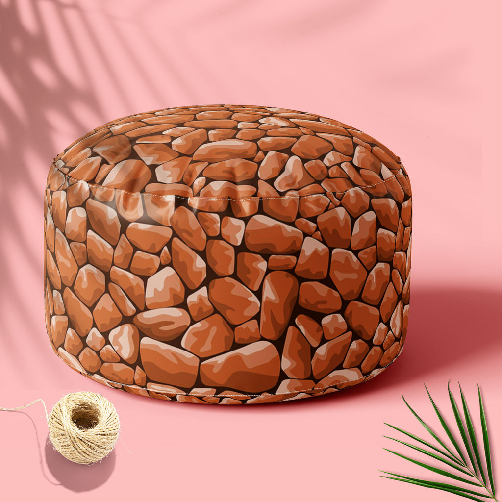 Abstract Décor Footstool Footrest Puffy Pouffe Ottoman Bean Bag | Canvas Fabric - Footstools - ArtzFolio.com