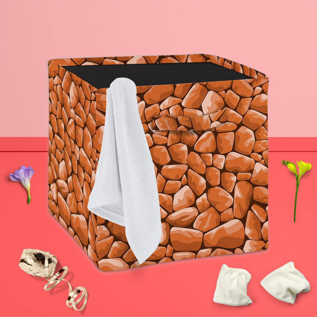 Abstract Décor Foldable Open Storage Bin | Organizer Box, Toy Basket, Shelf Box, Laundry Bag | Canvas Fabric - Storage Bins - ArtzFolio.com